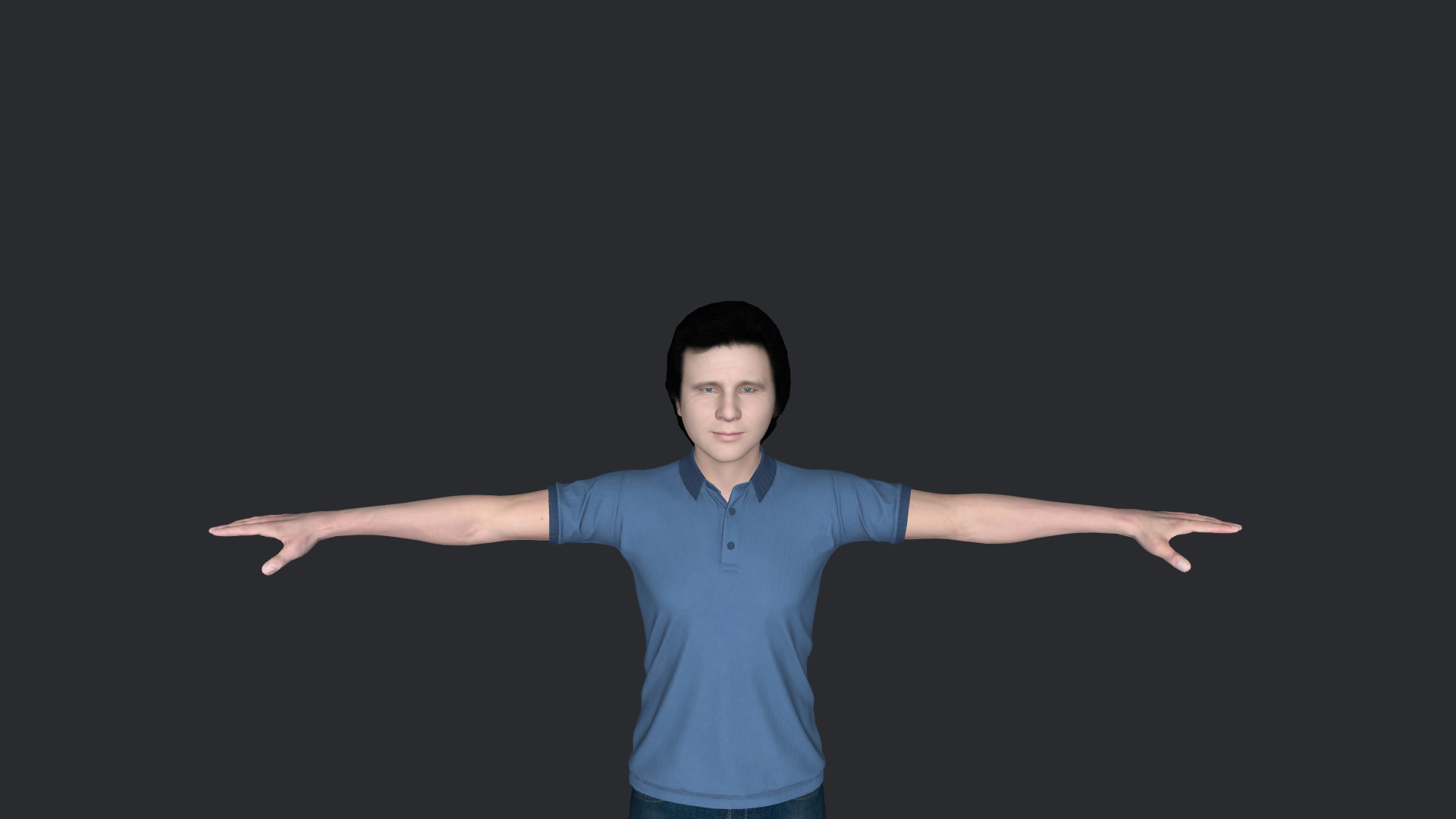 greg kihn Hyper Realistic Full Body Fully Rigged 3D Character Low-poly 3D model_14