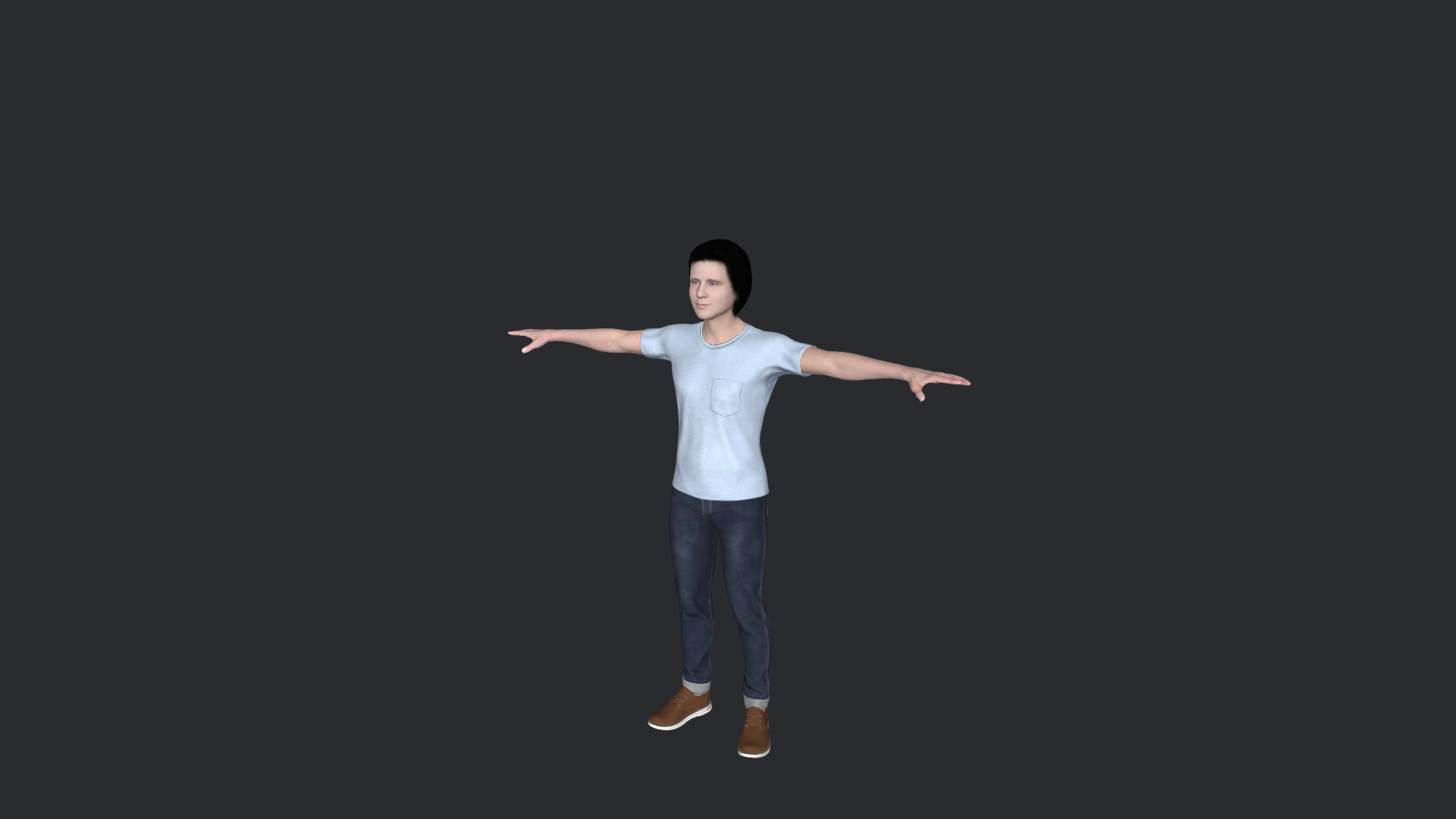 greg kihn Hyper Realistic Full Body Fully Rigged 3D Character Low-poly 3D model_28
