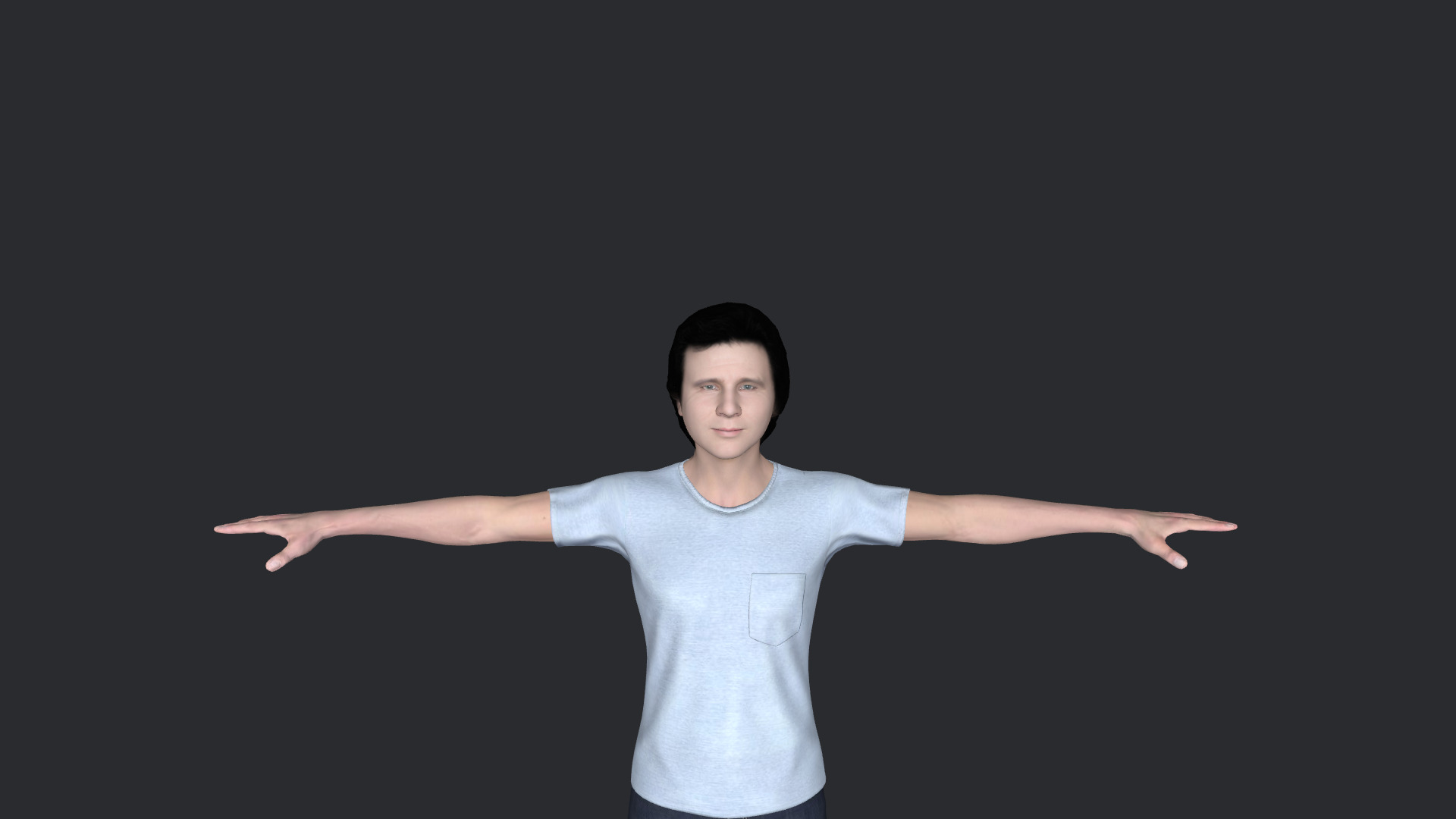 greg kihn Hyper Realistic Full Body Fully Rigged 3D Character Low-poly 3D model_26
