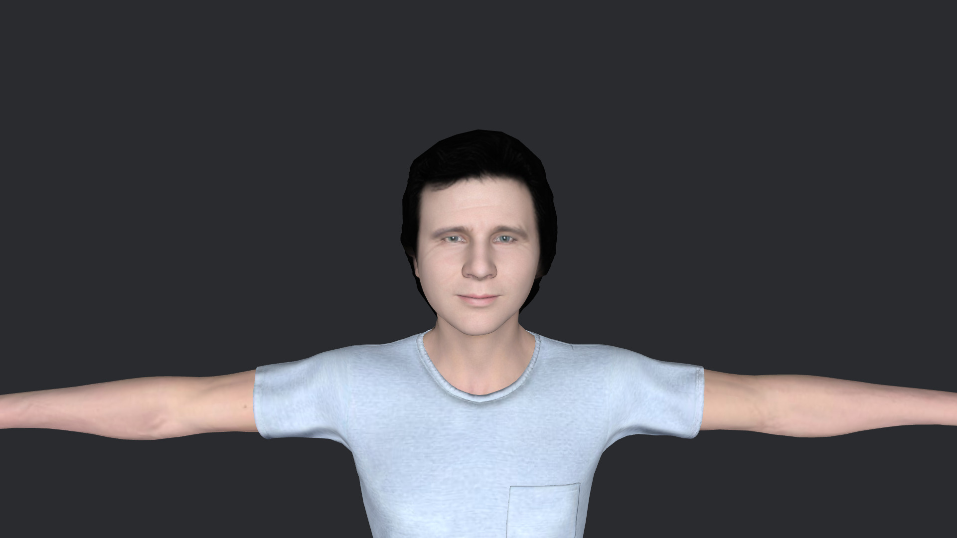 greg kihn Hyper Realistic Full Body Fully Rigged 3D Character Low-poly 3D model_25