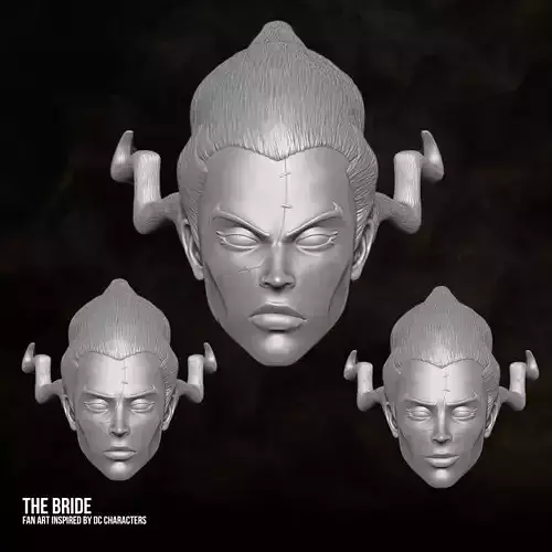 The Bride DC fan art 3D printable files for action figures 3D print model