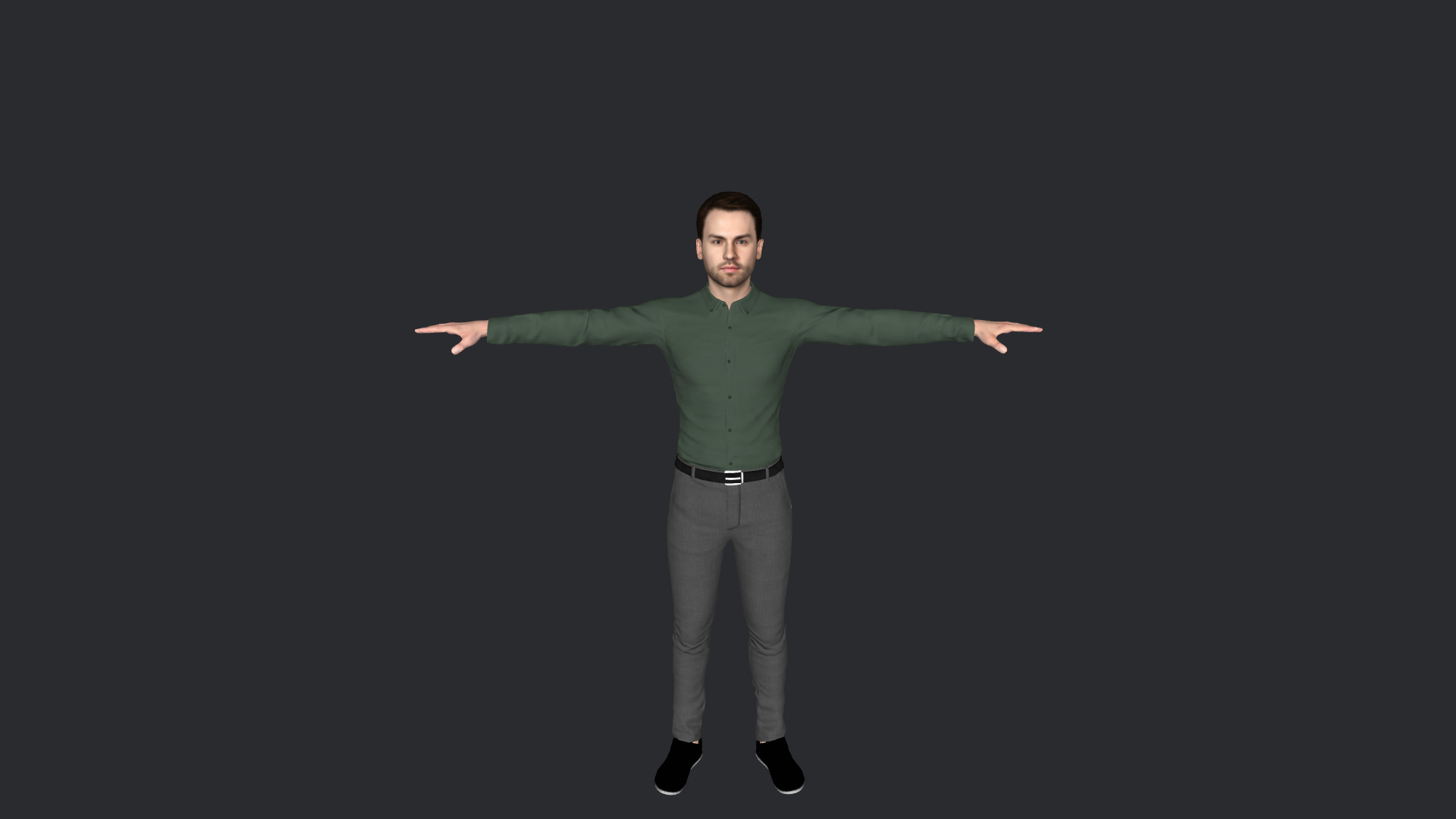 Handsome man Hyper Realistic Full Body Fully Rigged 3D Character Low-poly 3D model_18