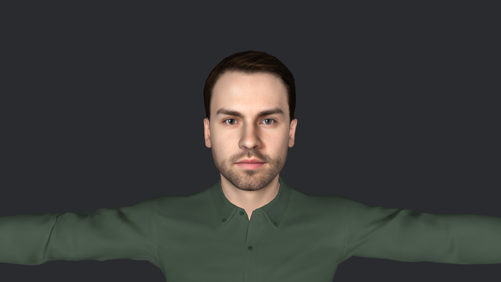 Handsome man Hyper Realistic Full Body Fully Rigged 3D Character Low-poly 3D model_16