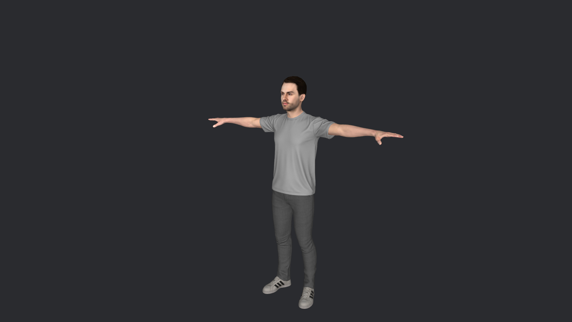 Handsome man Hyper Realistic Full Body Fully Rigged 3D Character Low-poly 3D model_14