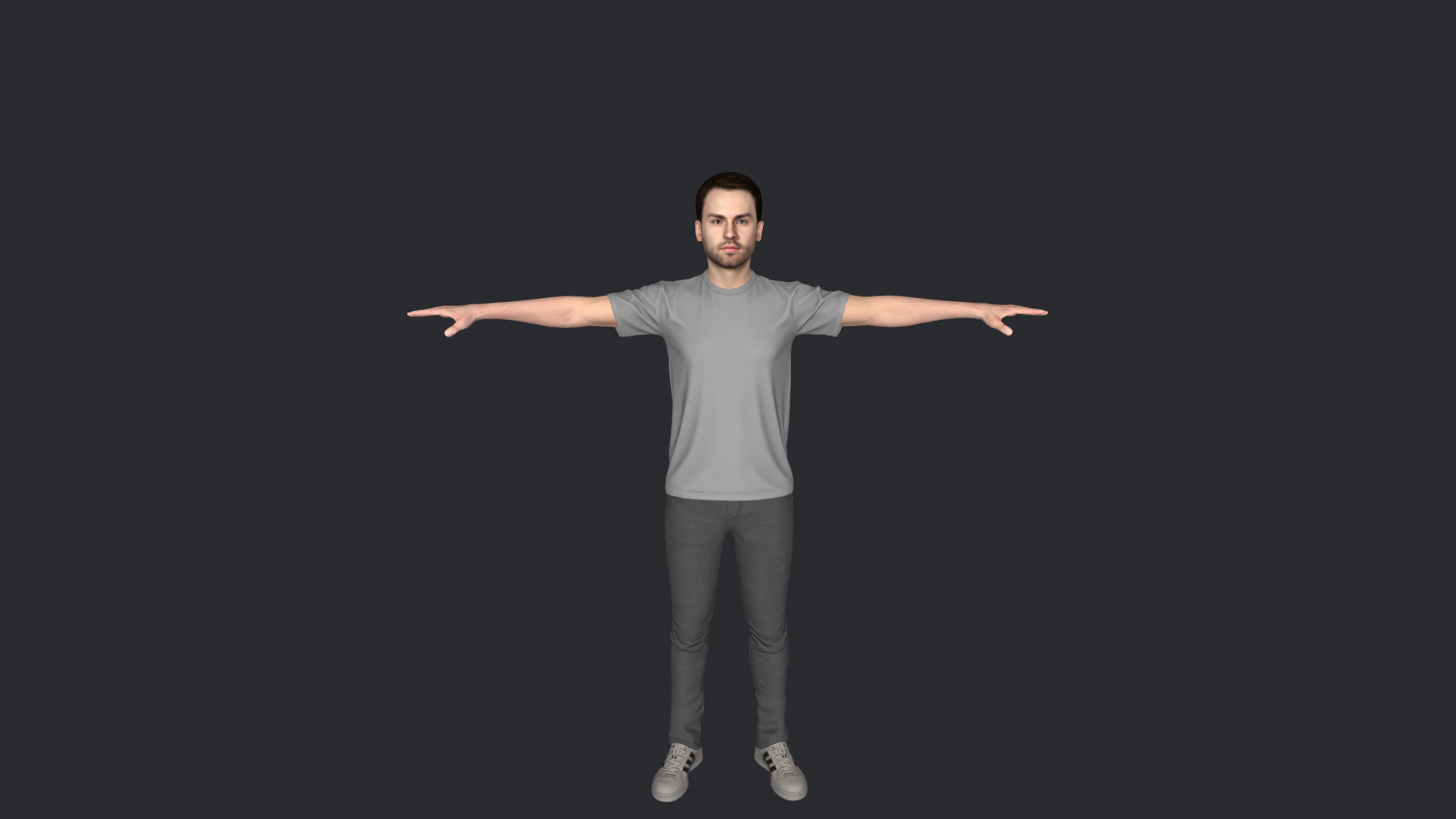 Handsome man Hyper Realistic Full Body Fully Rigged 3D Character Low-poly 3D model_13