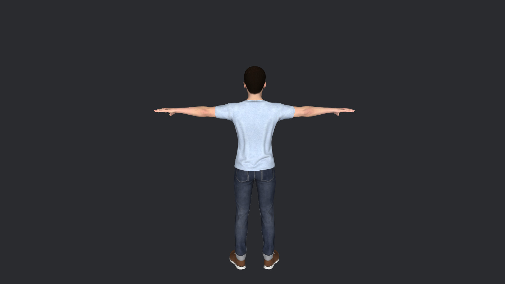 Handsome man Hyper Realistic Full Body Fully Rigged 3D Character Low-poly 3D model_4
