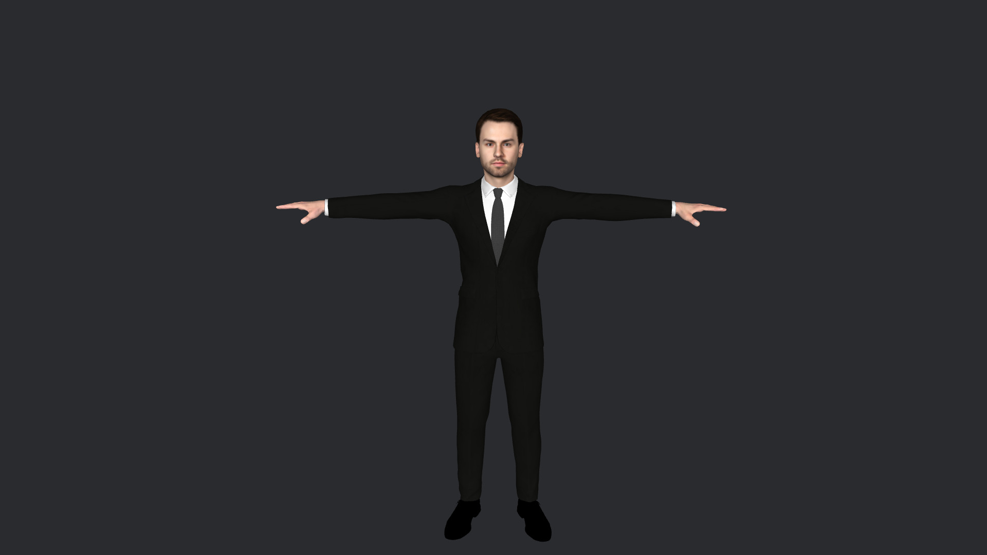 Handsome man Hyper Realistic Full Body Fully Rigged 3D Character Low-poly 3D model_12