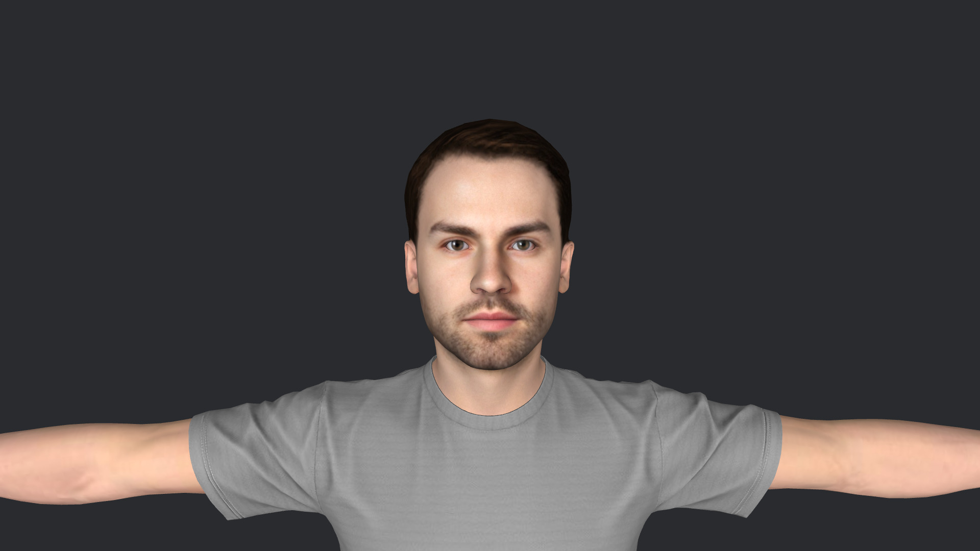 Handsome man Hyper Realistic Full Body Fully Rigged 3D Character Low-poly 3D model_10