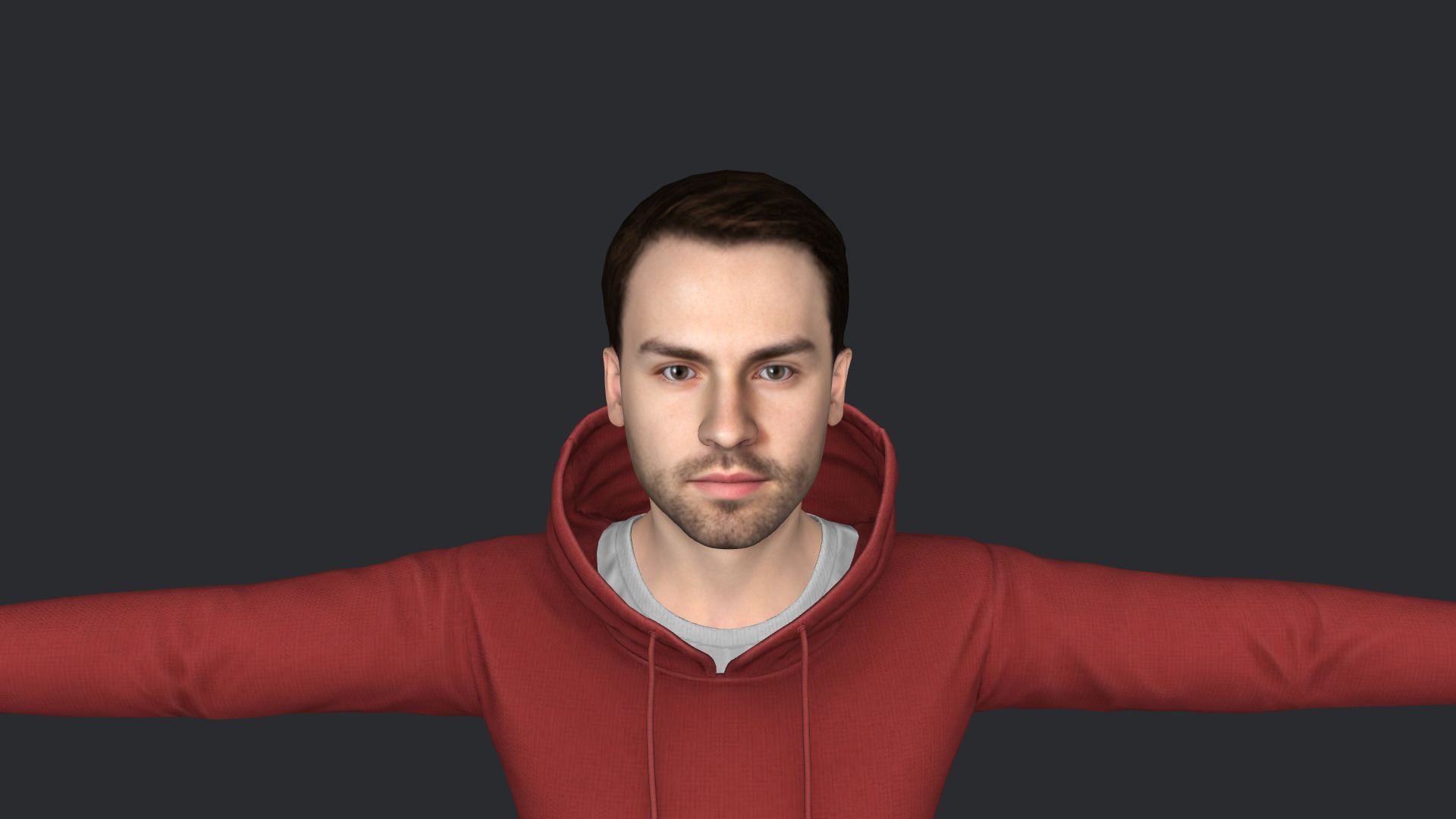 Handsome man Hyper Realistic Full Body Fully Rigged 3D Character Low-poly 3D model_5