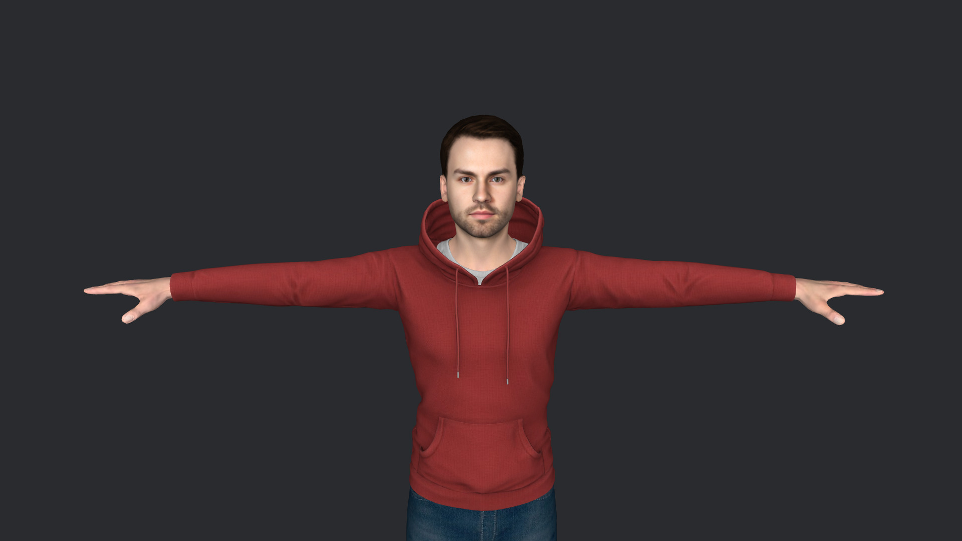 Handsome man Hyper Realistic Full Body Fully Rigged 3D Character Low-poly 3D model_6