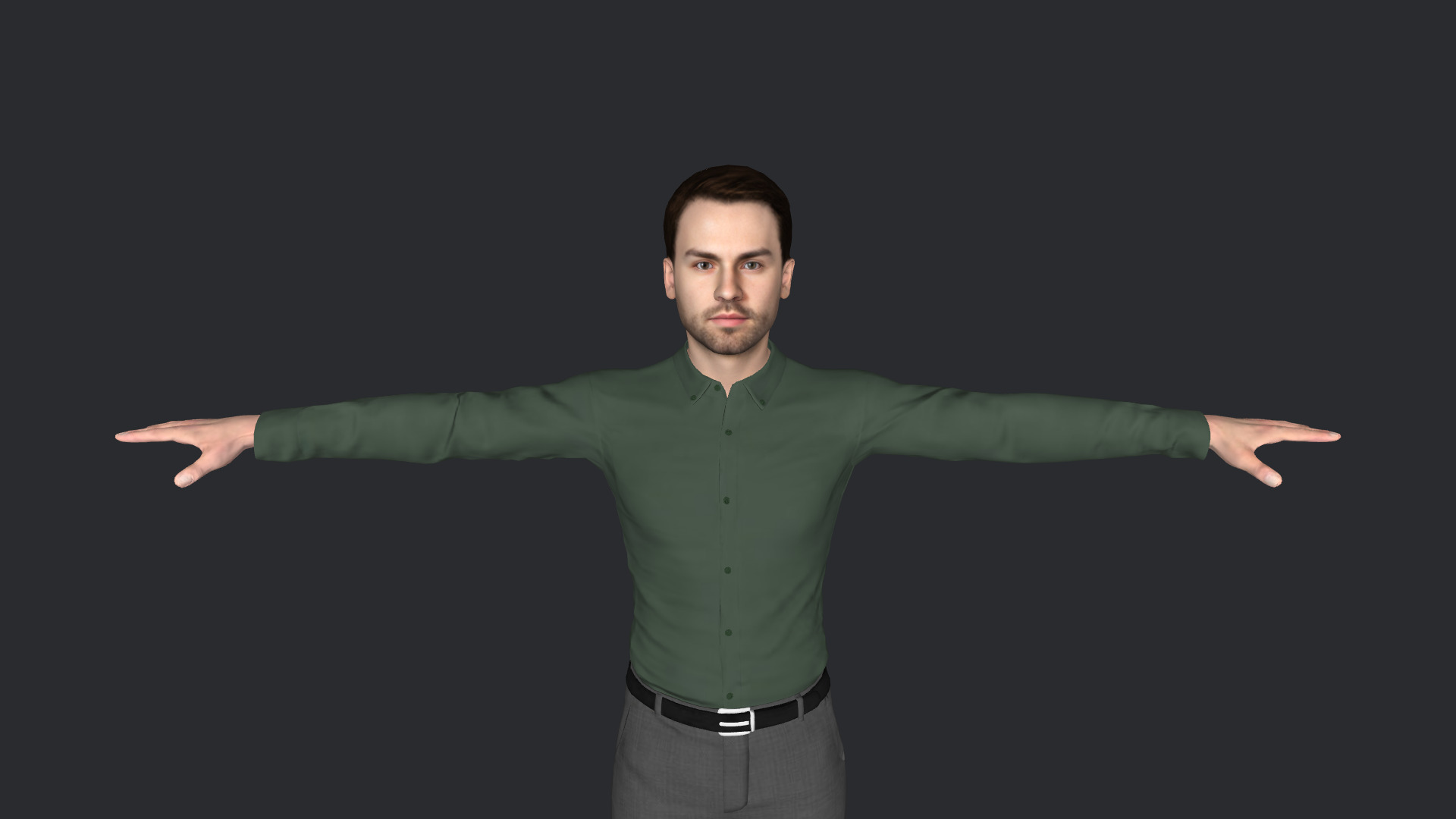 Handsome man Hyper Realistic Full Body Fully Rigged 3D Character Low-poly 3D model_17