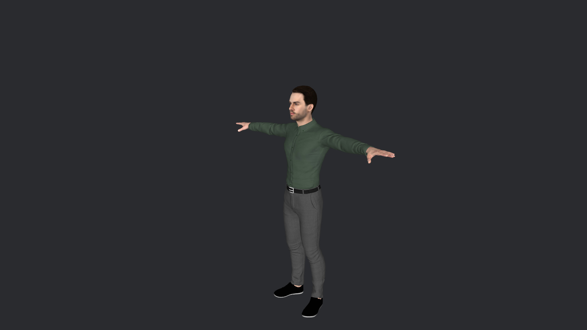 Handsome man Hyper Realistic Full Body Fully Rigged 3D Character Low-poly 3D model_19