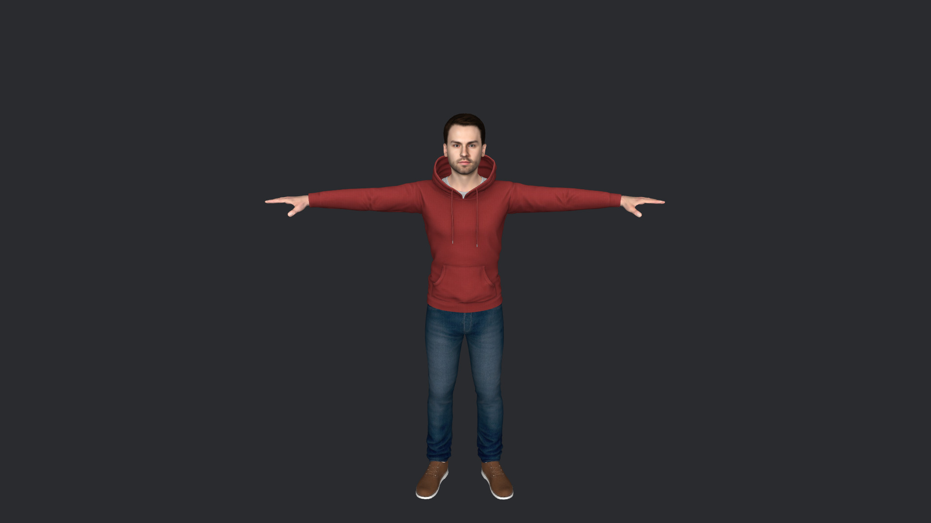Handsome man Hyper Realistic Full Body Fully Rigged 3D Character Low-poly 3D model_7