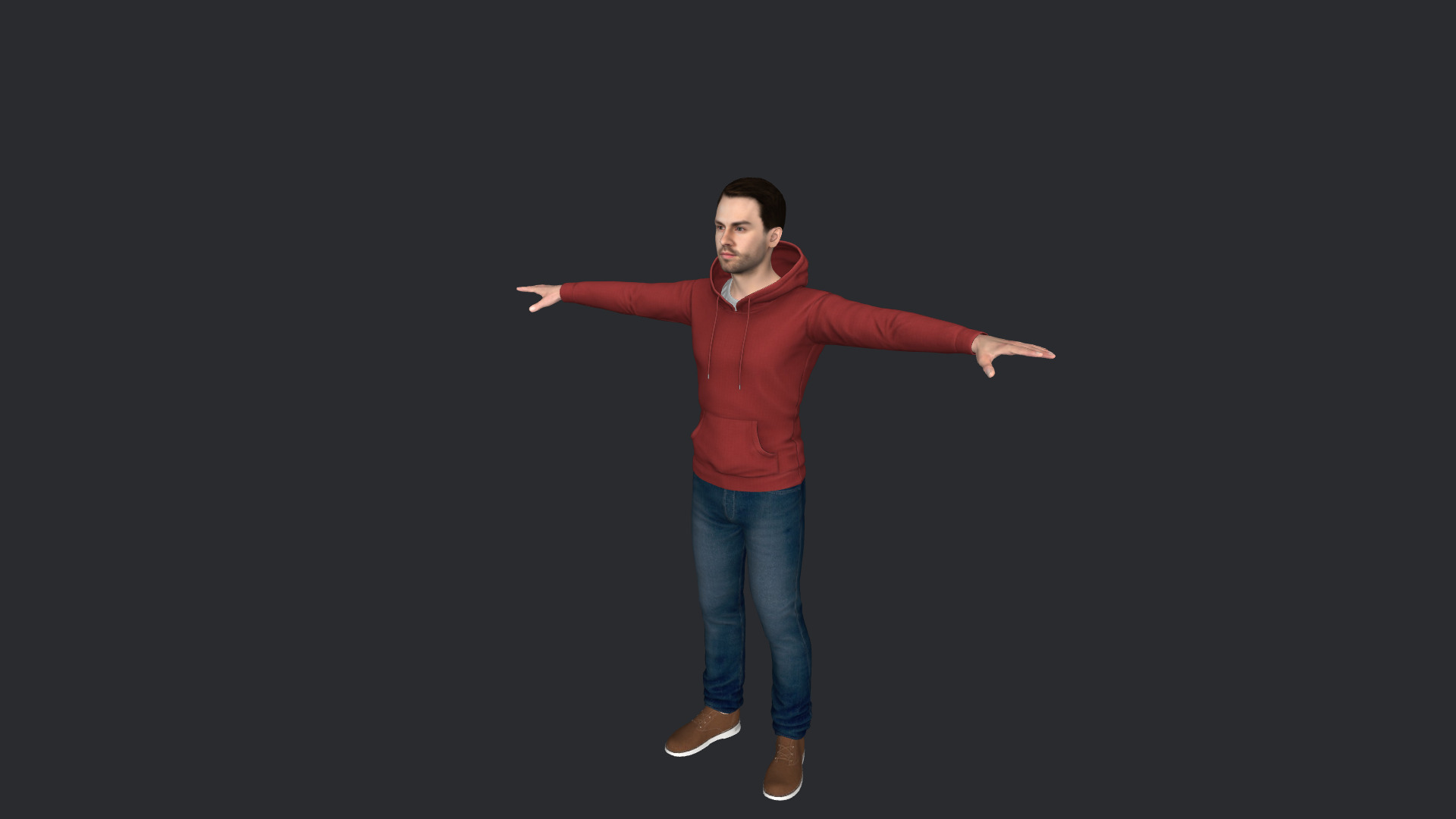 Handsome man Hyper Realistic Full Body Fully Rigged 3D Character Low-poly 3D model_8
