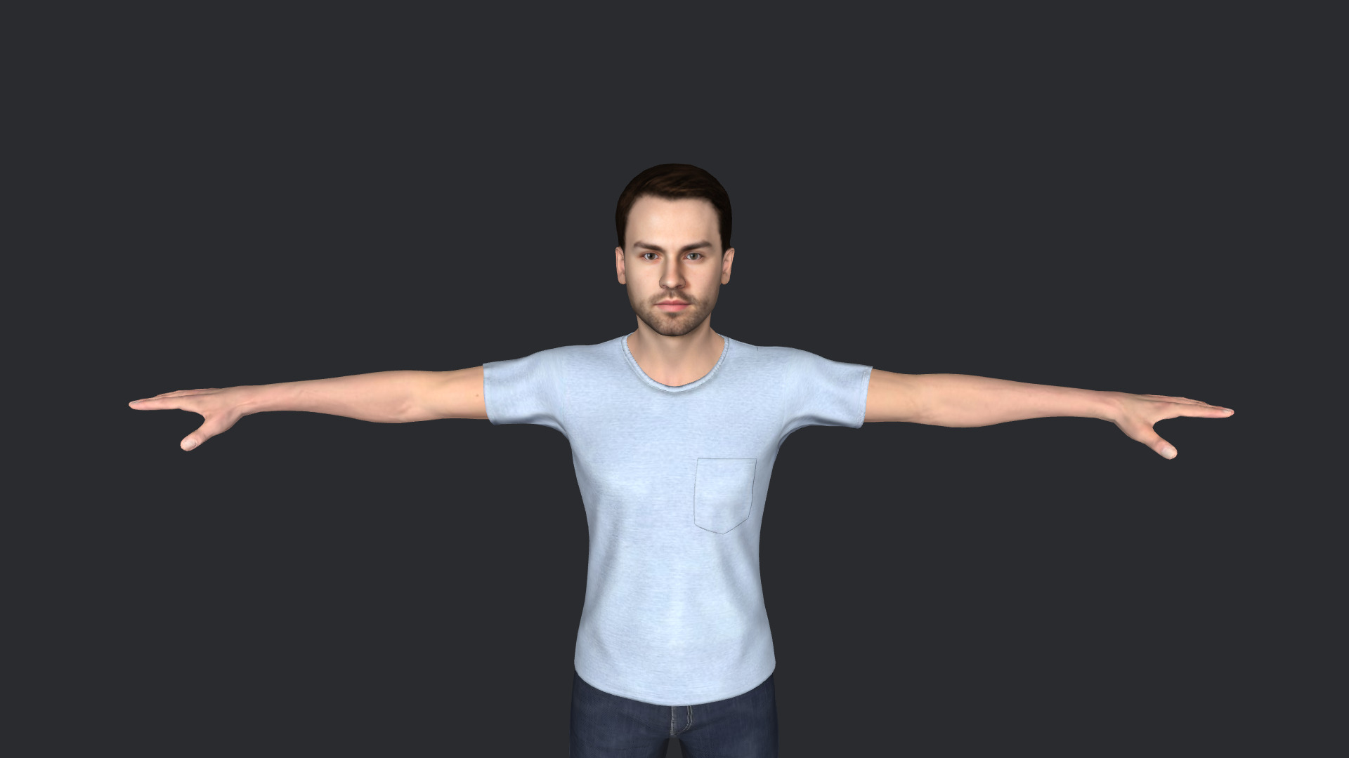 Handsome man Hyper Realistic Full Body Fully Rigged 3D Character Low-poly 3D model_27