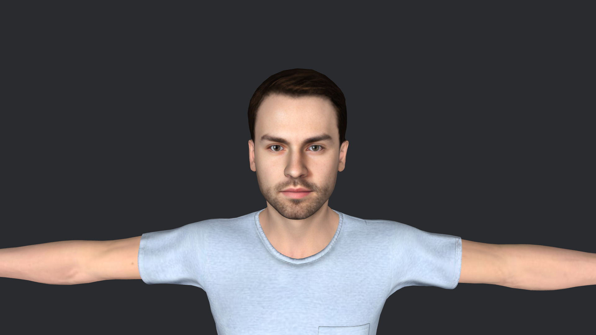 Handsome man Hyper Realistic Full Body Fully Rigged 3D Character Low-poly 3D model_26