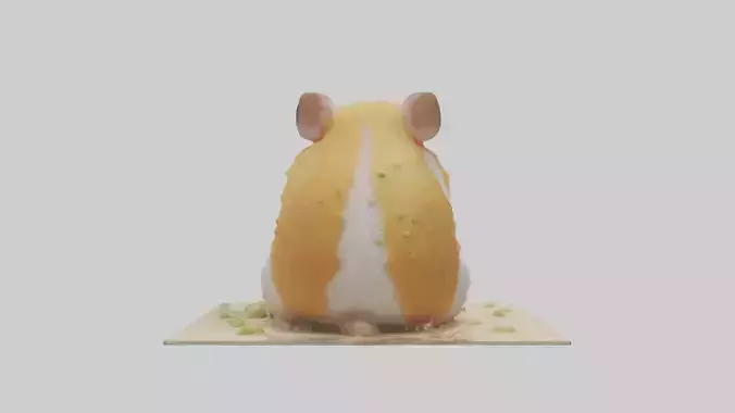 Hamster eating seeds model