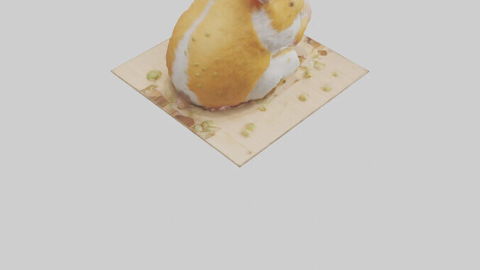 Hamster eating seeds model Low-poly 3D model 5