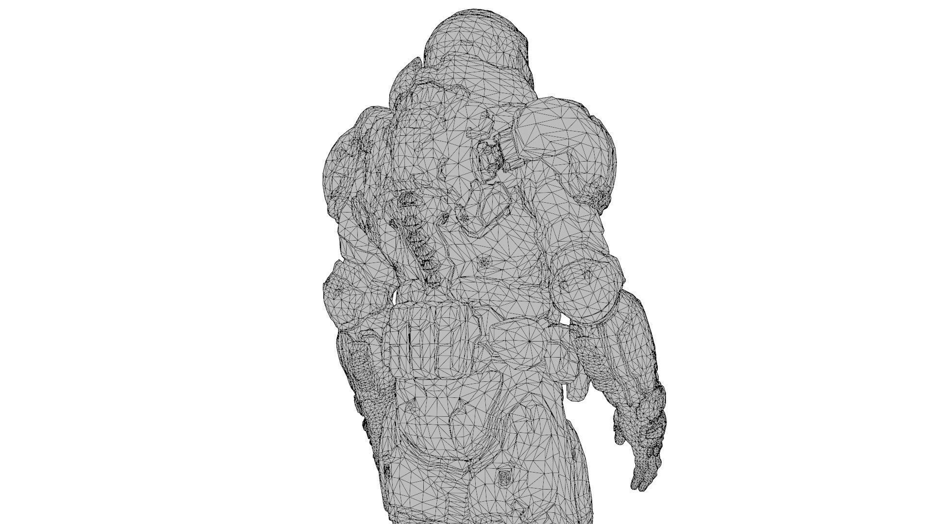 Doom Slayer 3D Model High-Quality Rigged Low-poly 3D model_19