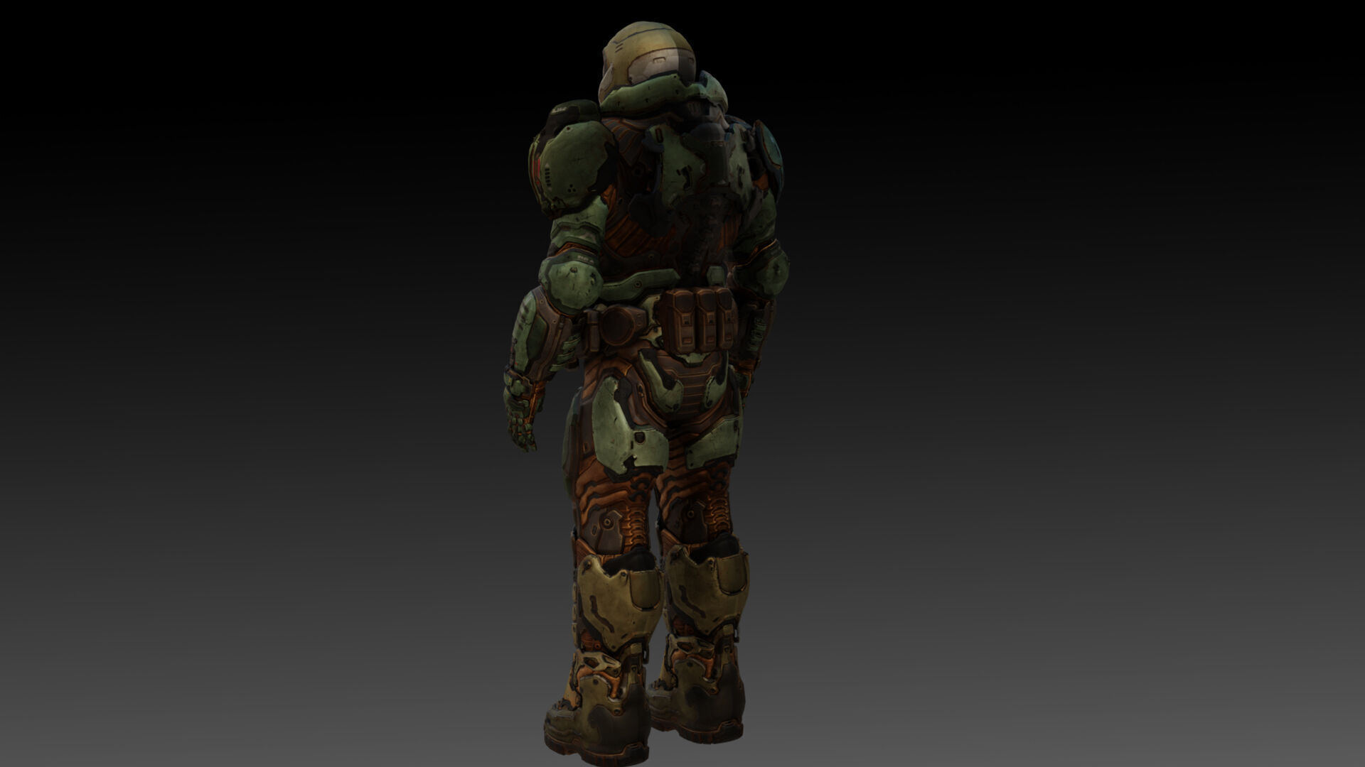 Doom Slayer 3D Model High-Quality Rigged Low-poly 3D model_5