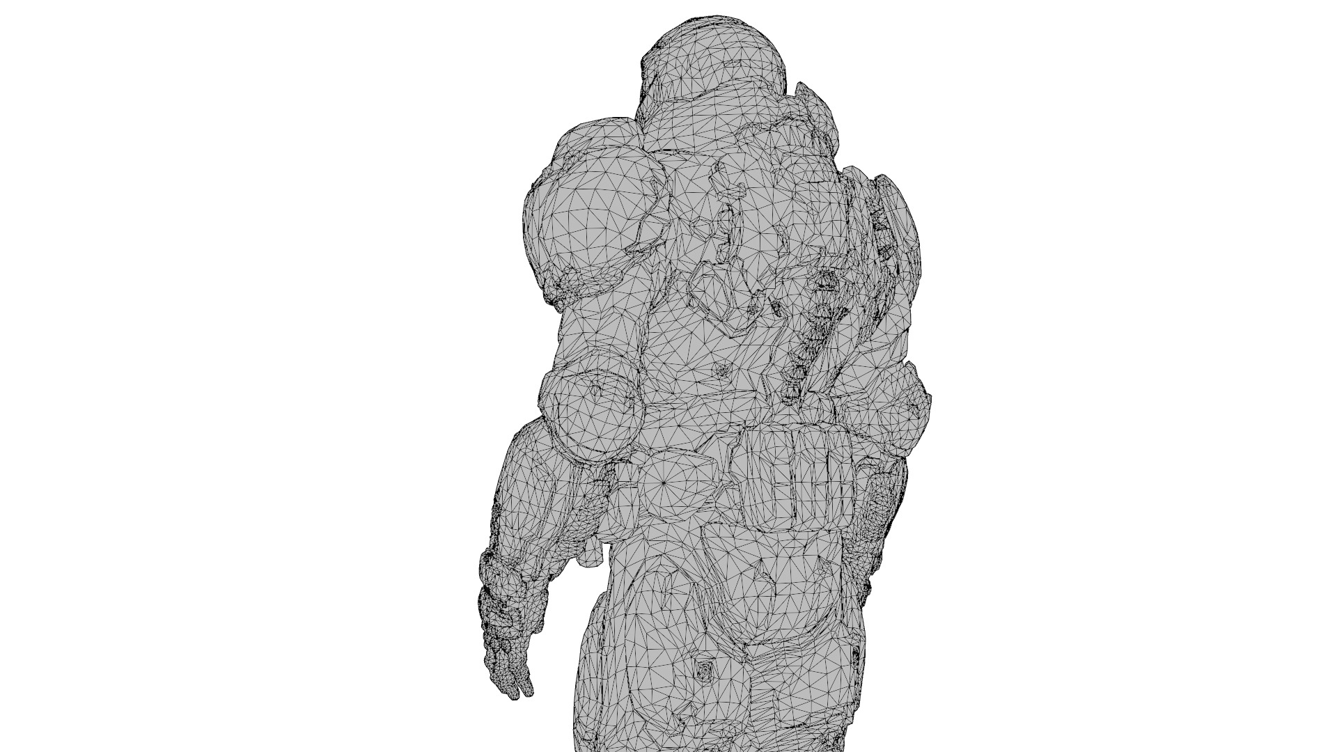 Doom Slayer 3D Model High-Quality Rigged Low-poly 3D model_17