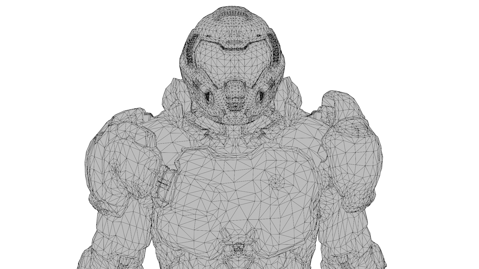 Doom Slayer 3D Model High-Quality Rigged Low-poly 3D model_20