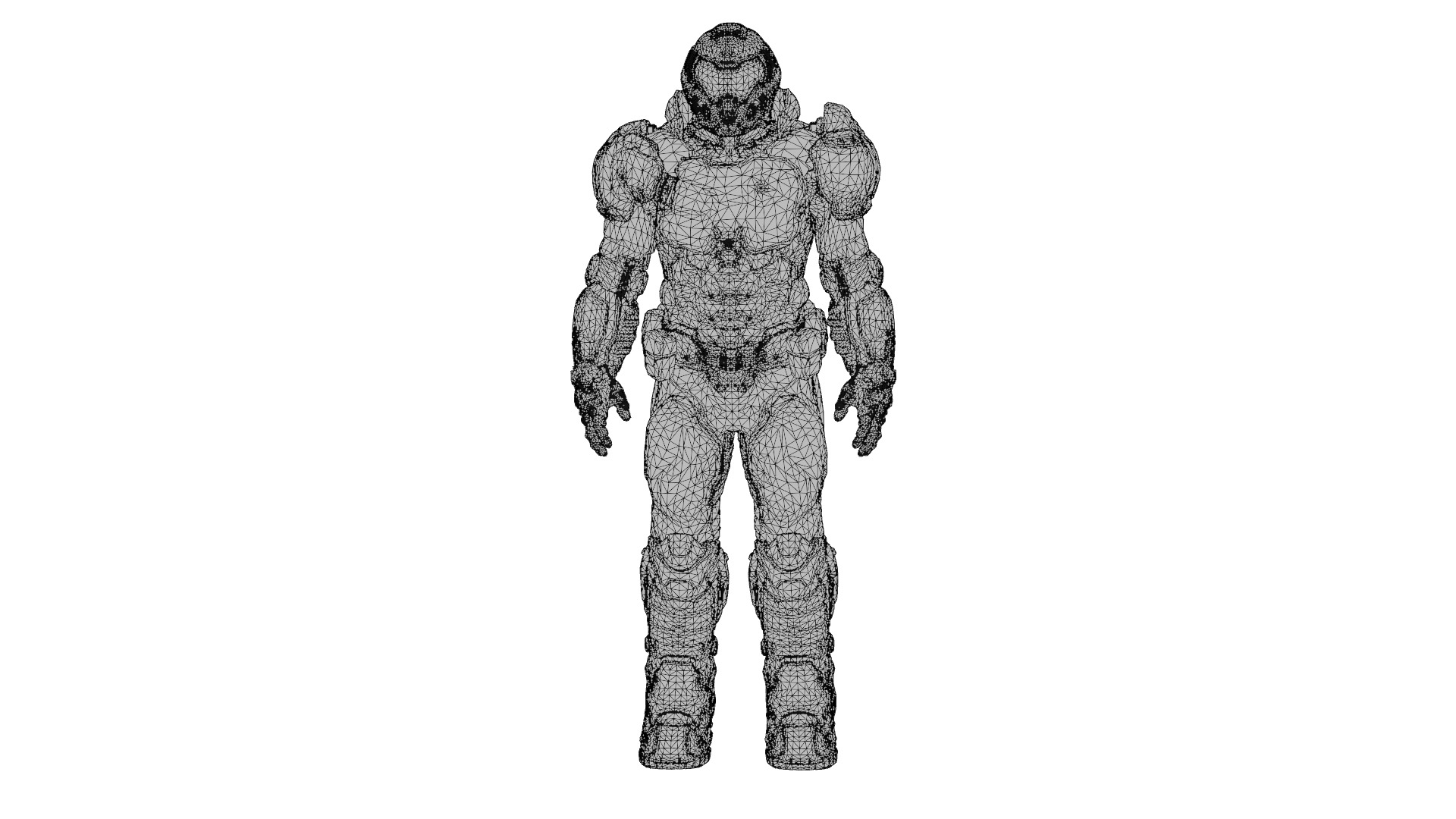 Doom Slayer 3D Model High-Quality Rigged Low-poly 3D model_15