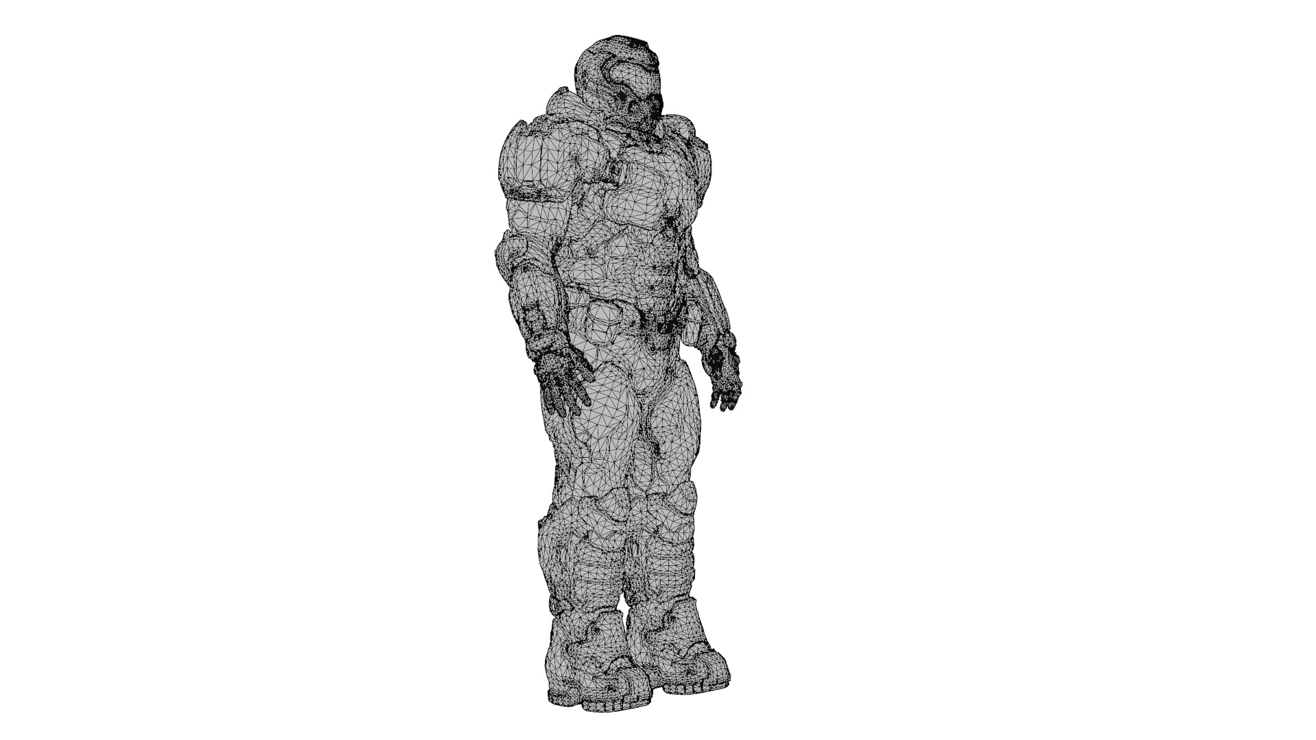 Doom Slayer 3D Model High-Quality Rigged Low-poly 3D model_11