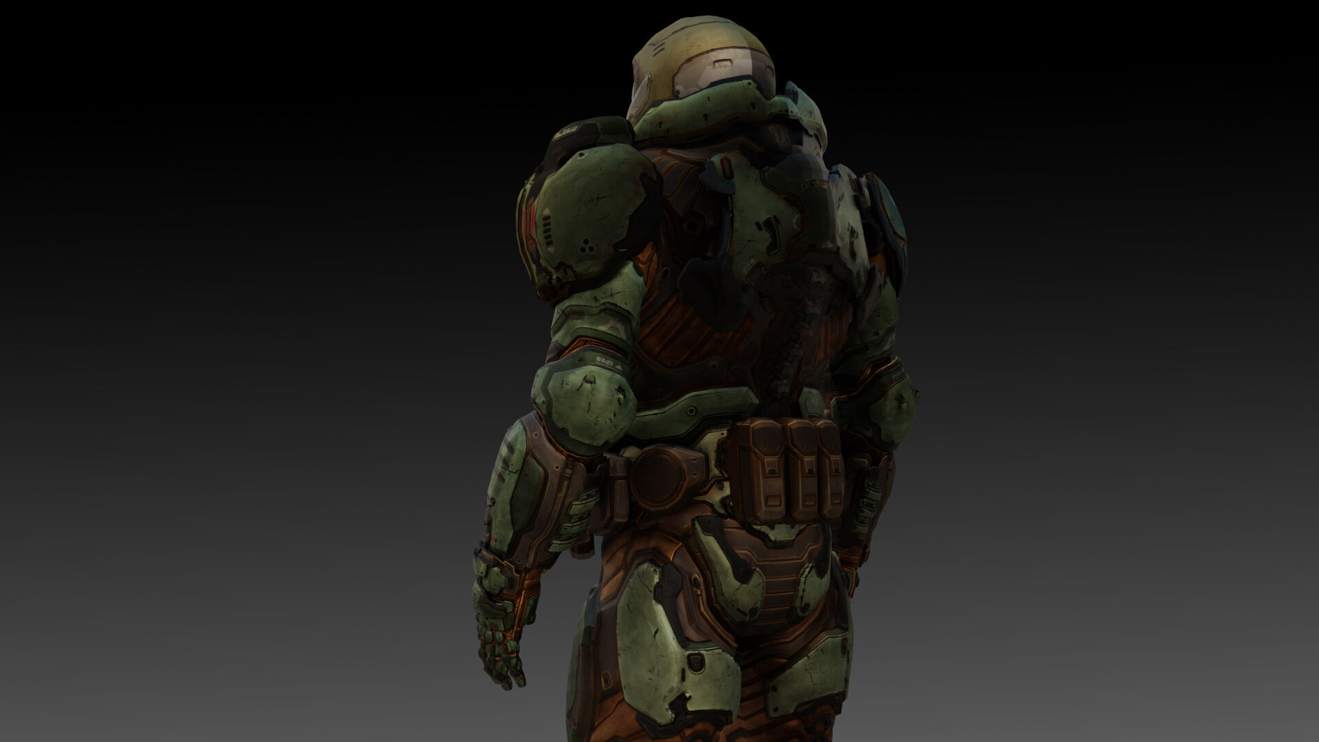 Doom Slayer 3D Model High-Quality Rigged Low-poly 3D model_7
