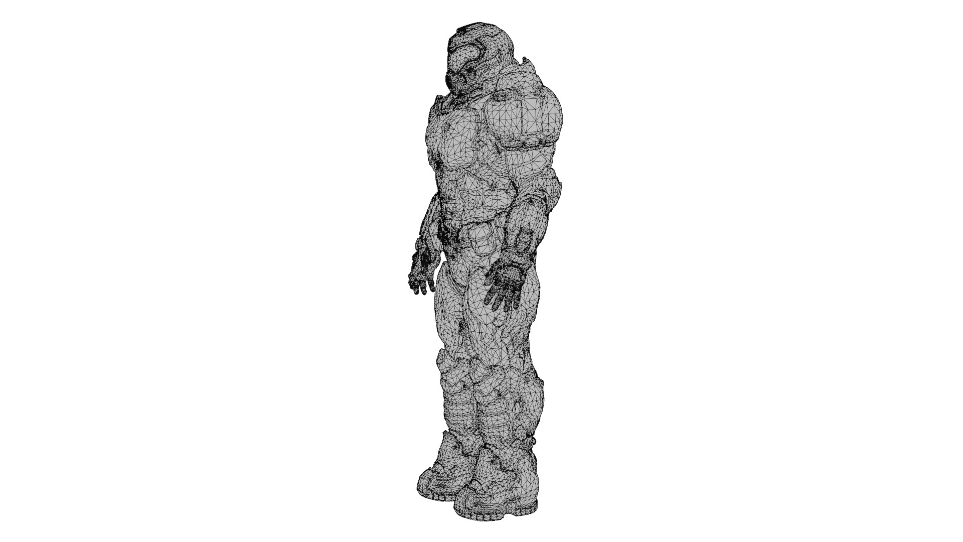 Doom Slayer 3D Model High-Quality Rigged Low-poly 3D model_16