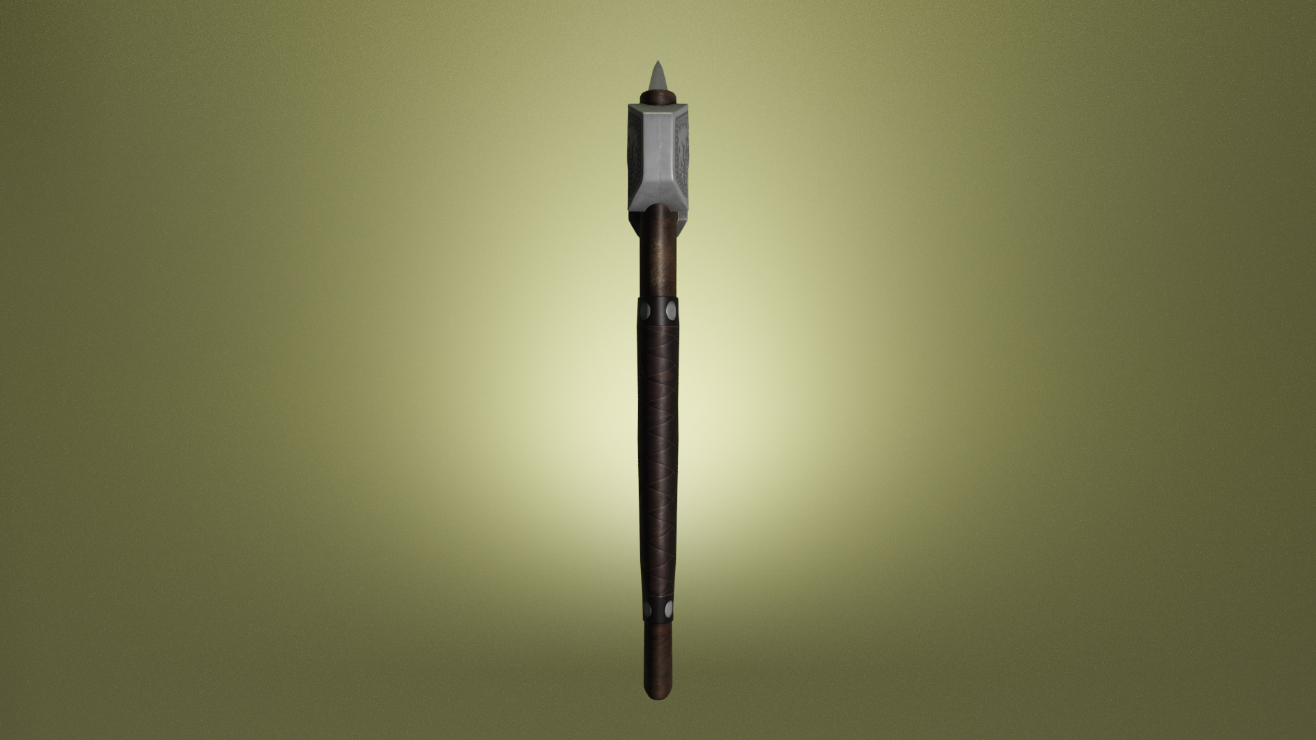 viking axe Low-poly 3D model_5