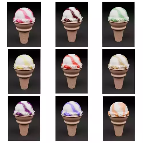 Frozen Tales Ultimate Ice Cream Collection 3D Models Pack 3D model