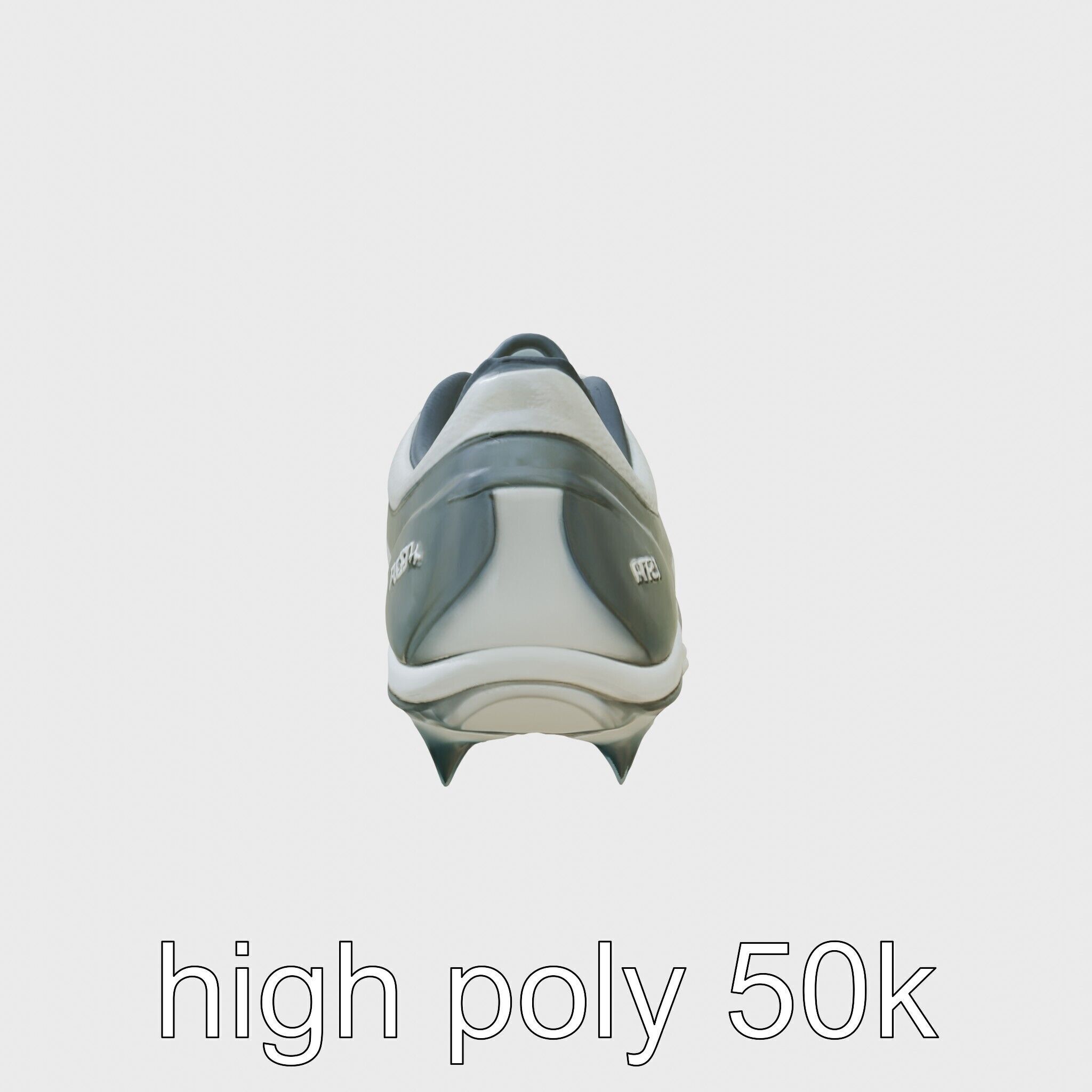 Cross-Country Running Shoe with Reinforced Spikes Low-poly 3D model_11