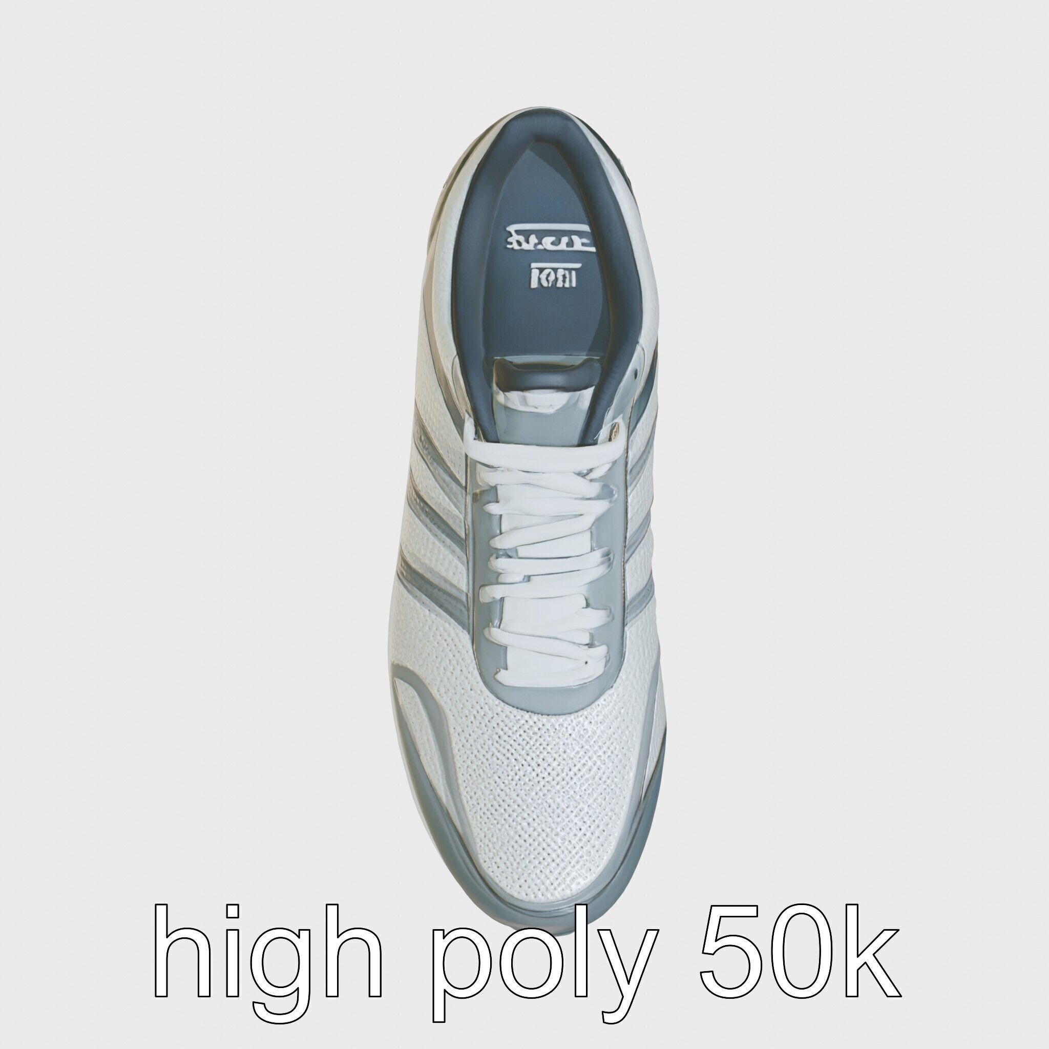Cross-Country Running Shoe with Reinforced Spikes Low-poly 3D model_5