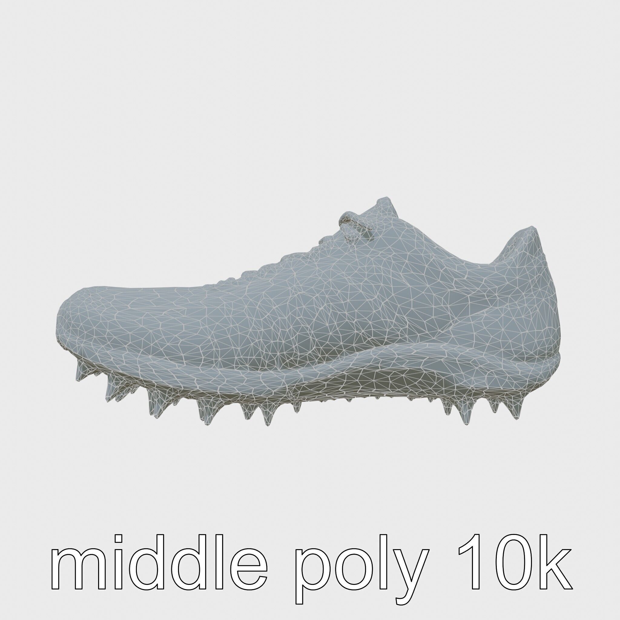 Cross-Country Running Shoe with Reinforced Spikes Low-poly 3D model_28