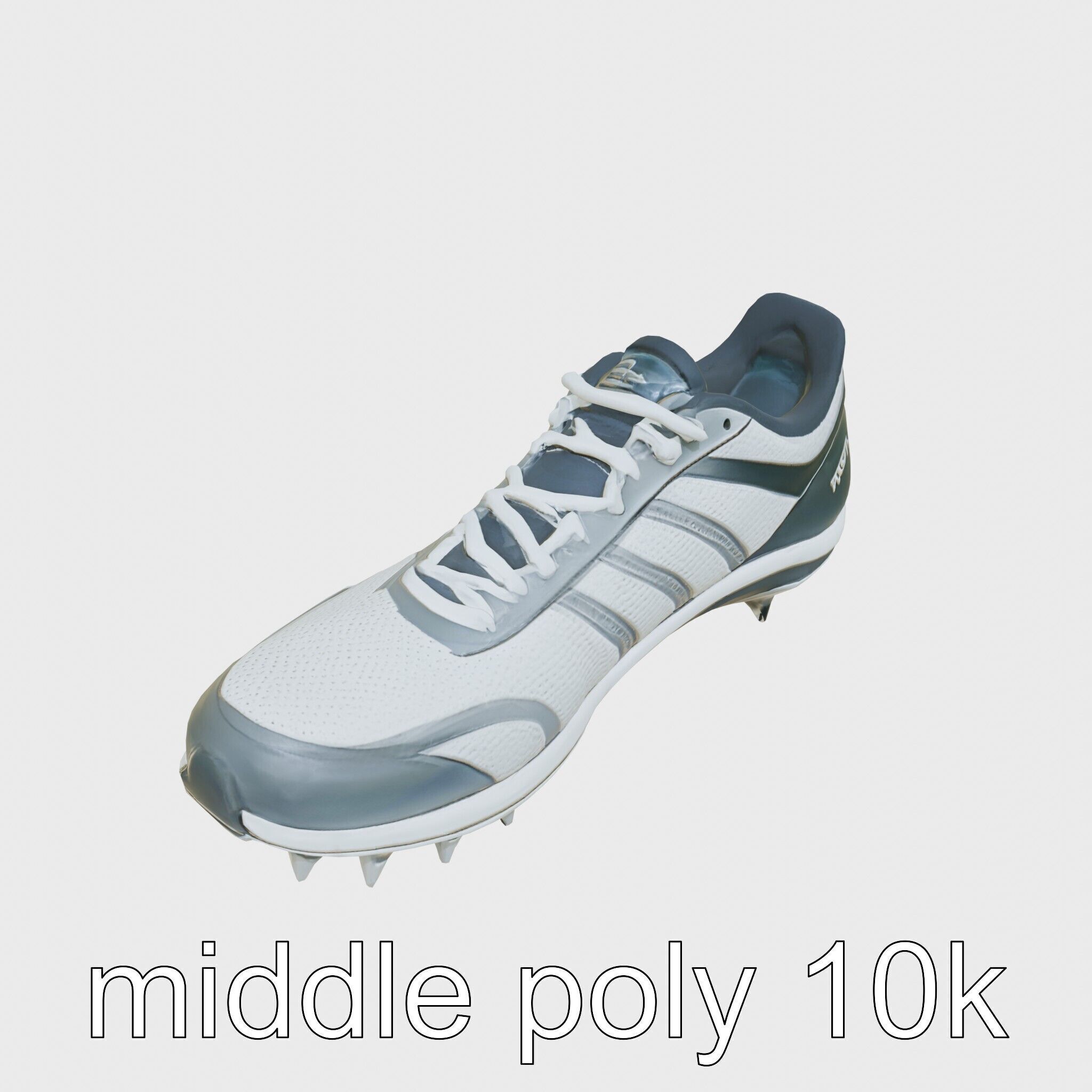 Cross-Country Running Shoe with Reinforced Spikes Low-poly 3D model_12