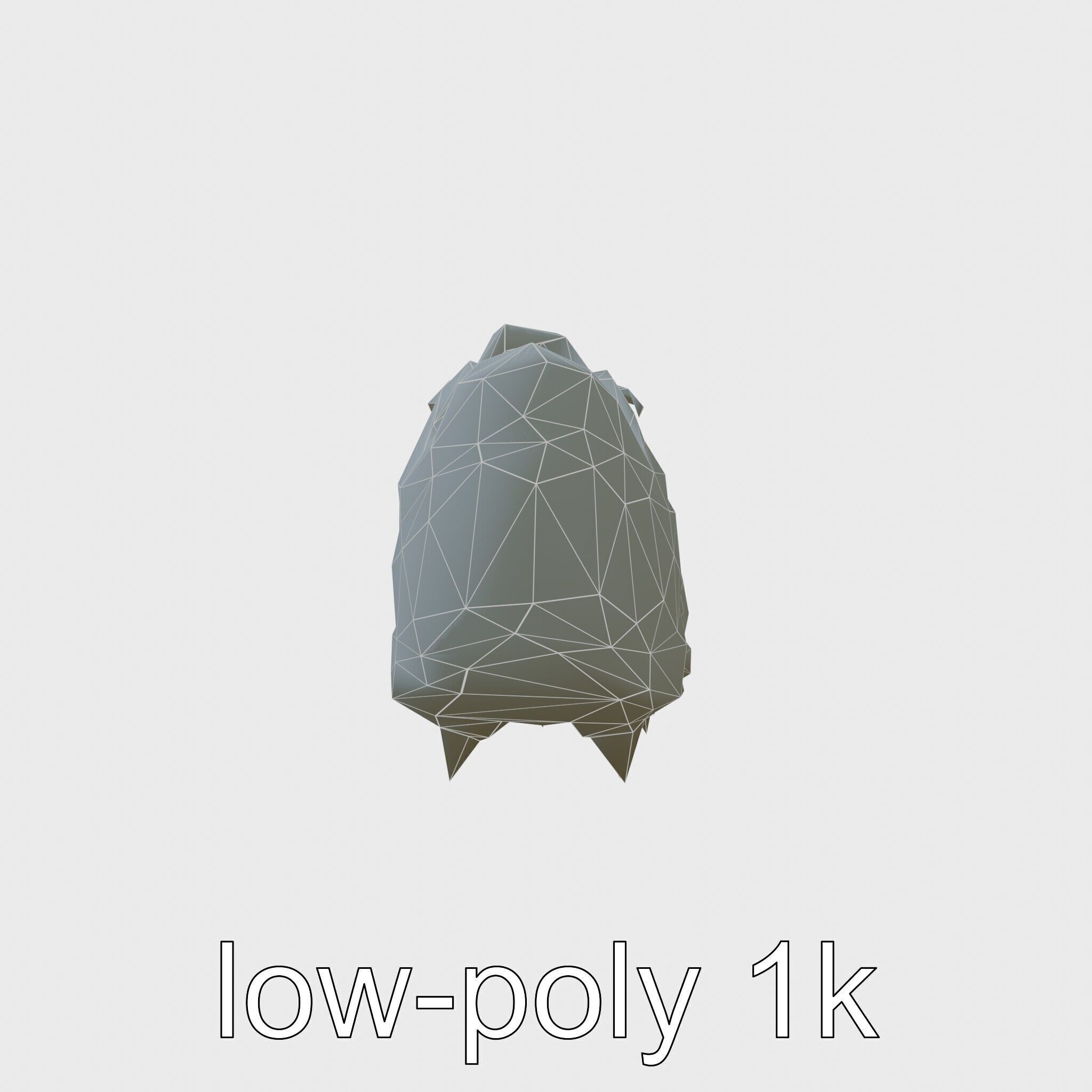 Cross-Country Running Shoe with Reinforced Spikes Low-poly 3D model_10