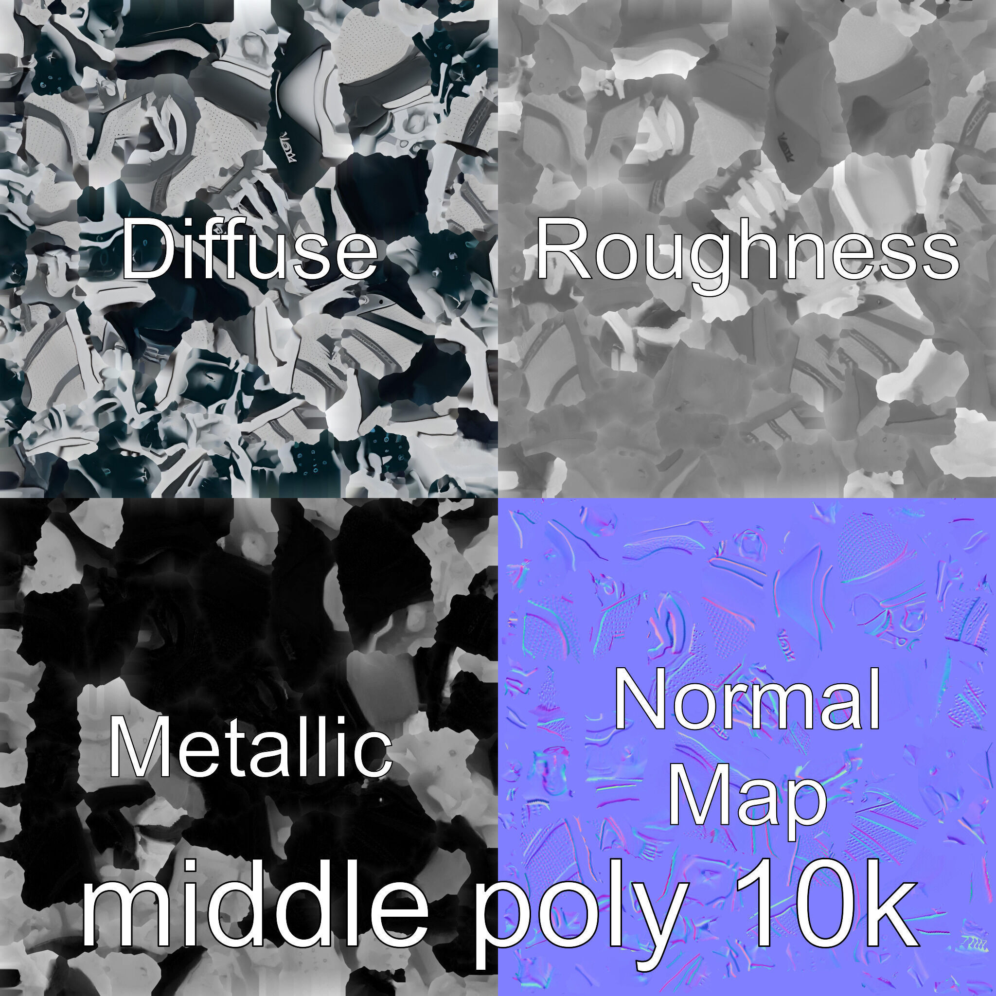 Cross-Country Running Shoe with Reinforced Spikes Low-poly 3D model_26