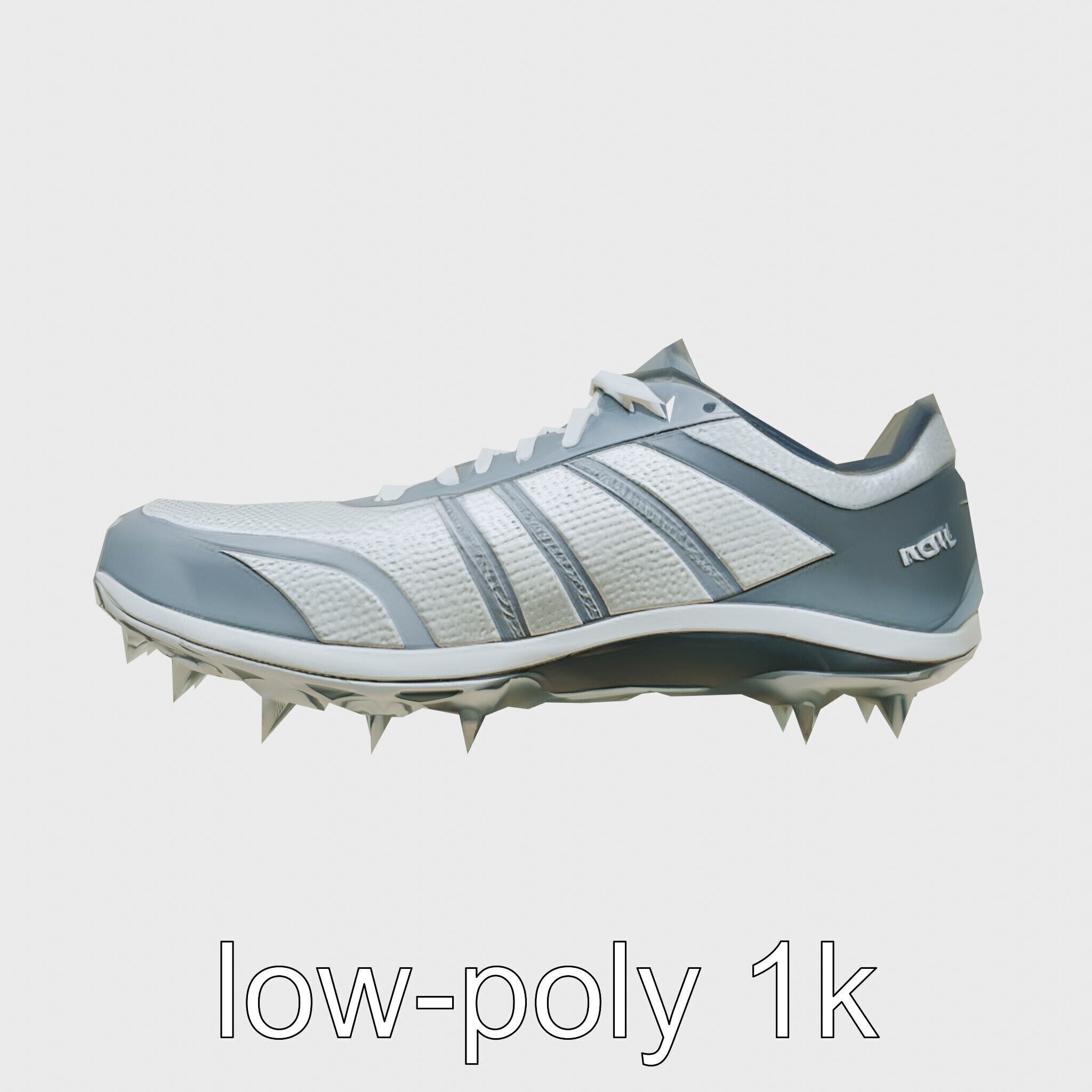 Cross-Country Running Shoe with Reinforced Spikes Low-poly 3D model_30