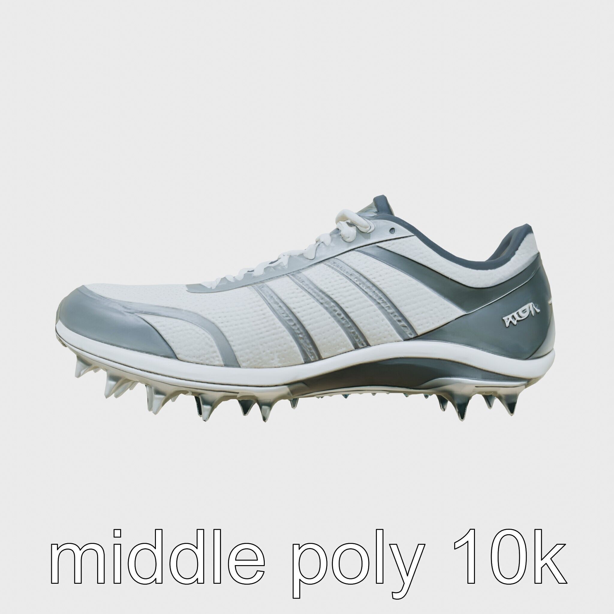 Cross-Country Running Shoe with Reinforced Spikes Low-poly 3D model_18