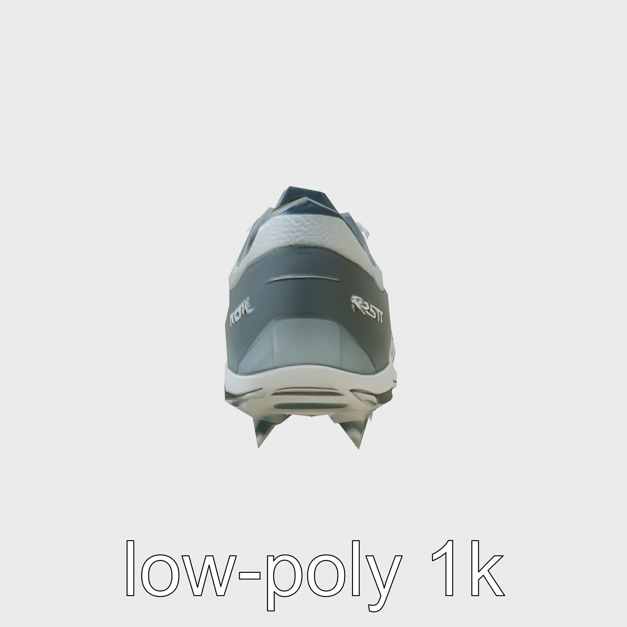 Cross-Country Running Shoe with Reinforced Spikes Low-poly 3D model_7