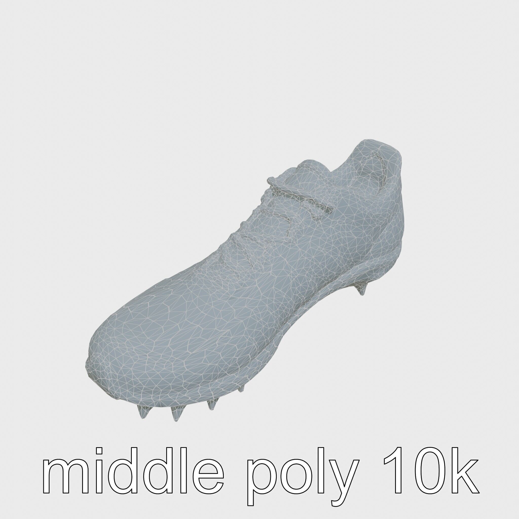 Cross-Country Running Shoe with Reinforced Spikes Low-poly 3D model_20