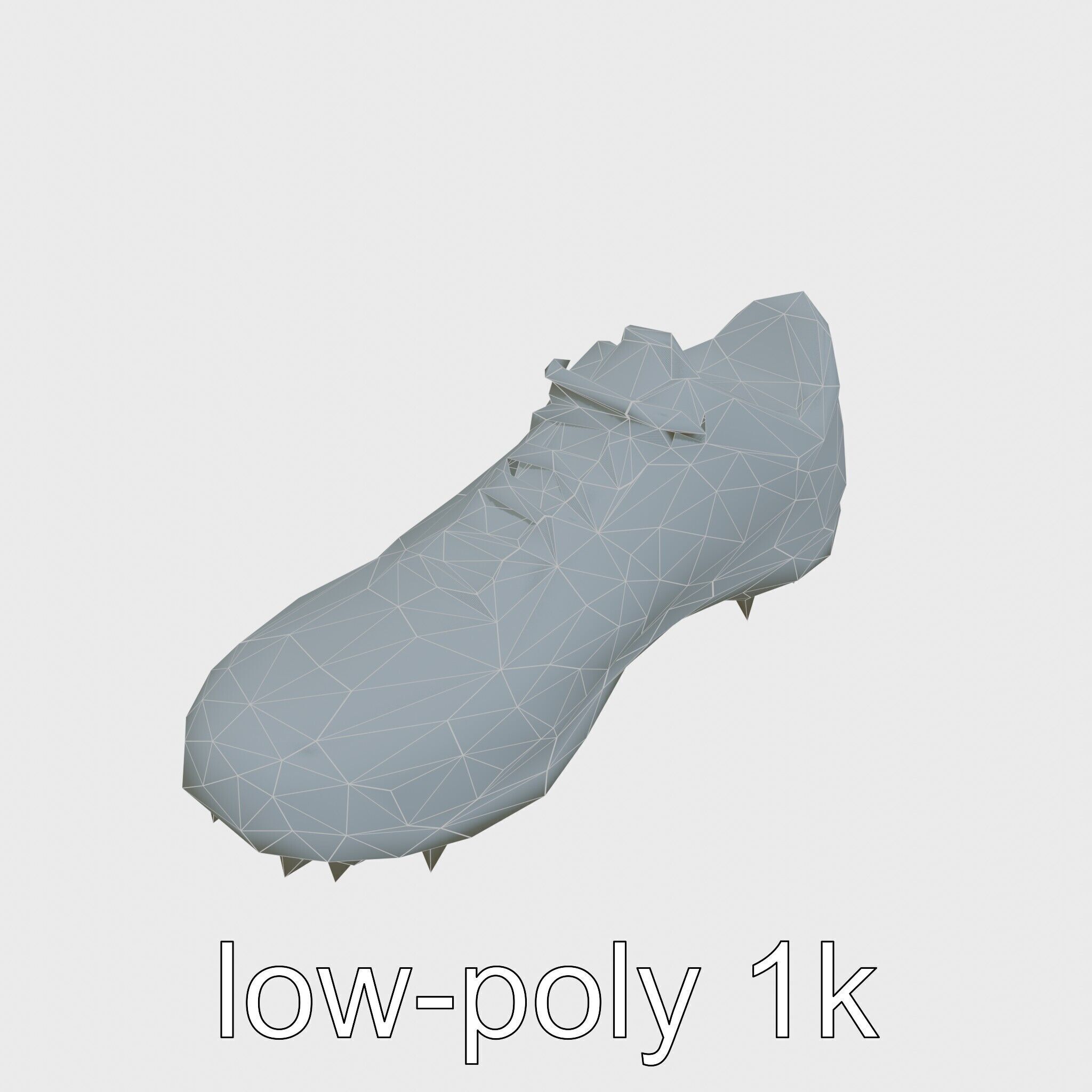 Cross-Country Running Shoe with Reinforced Spikes Low-poly 3D model_27