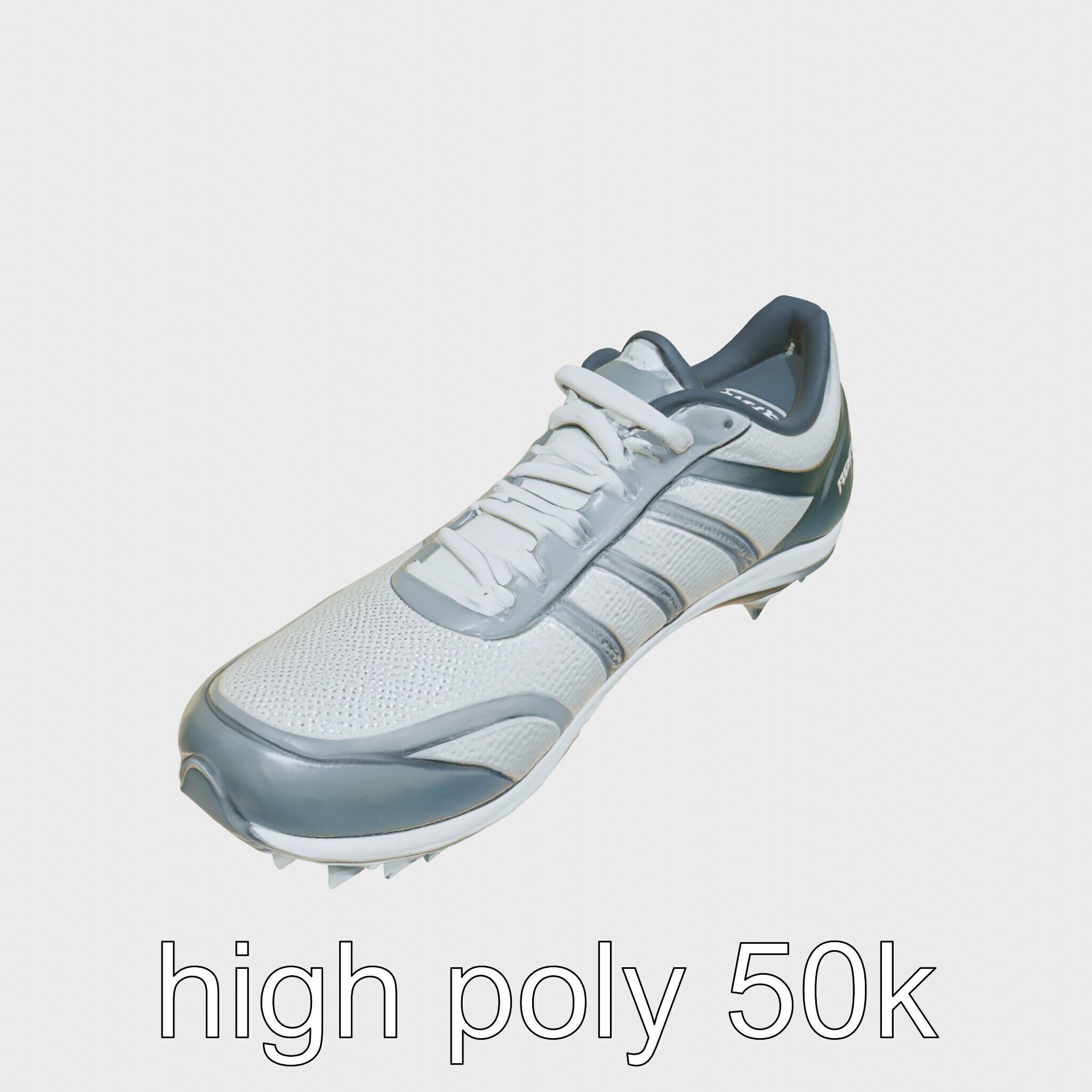 Cross-Country Running Shoe with Reinforced Spikes Low-poly 3D model_21