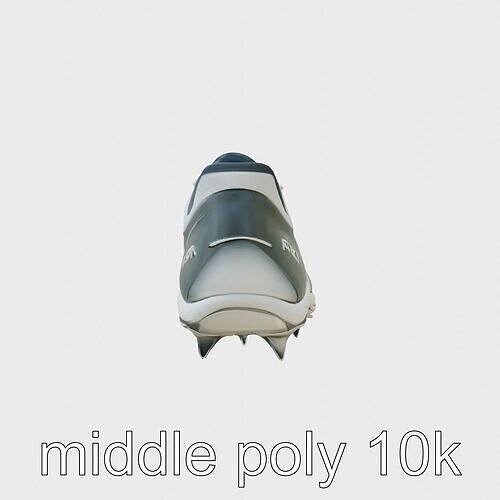 Cross-Country Running Shoe with Reinforced Spikes Low-poly 3D model