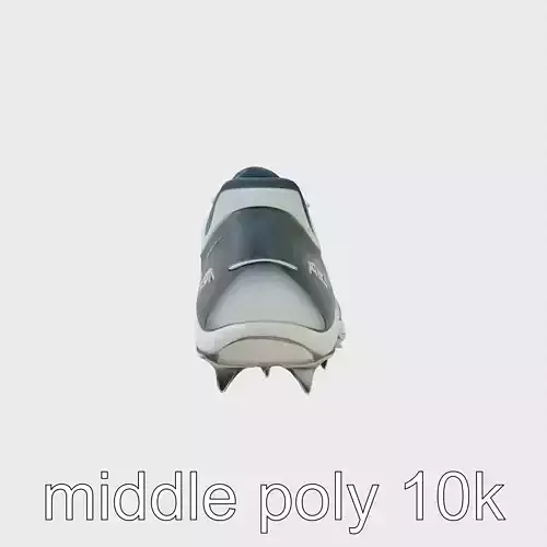 Cross-Country Running Shoe with Reinforced Spikes Low-poly 3D model