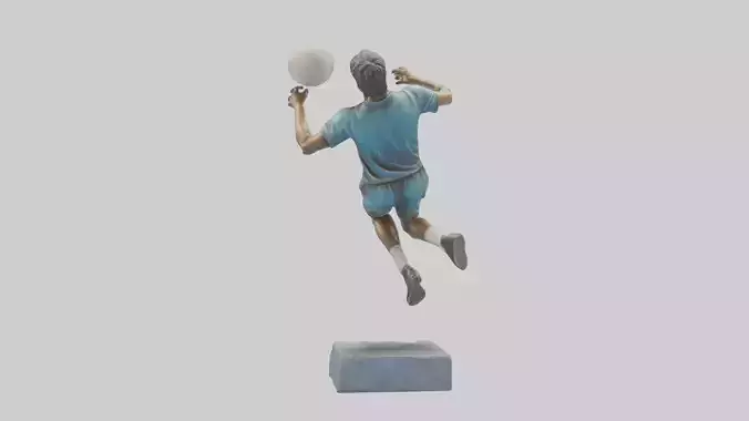 Handball Player in Action statue model