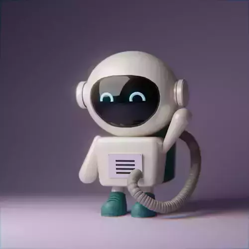Cute Adorable character Robot 3d model