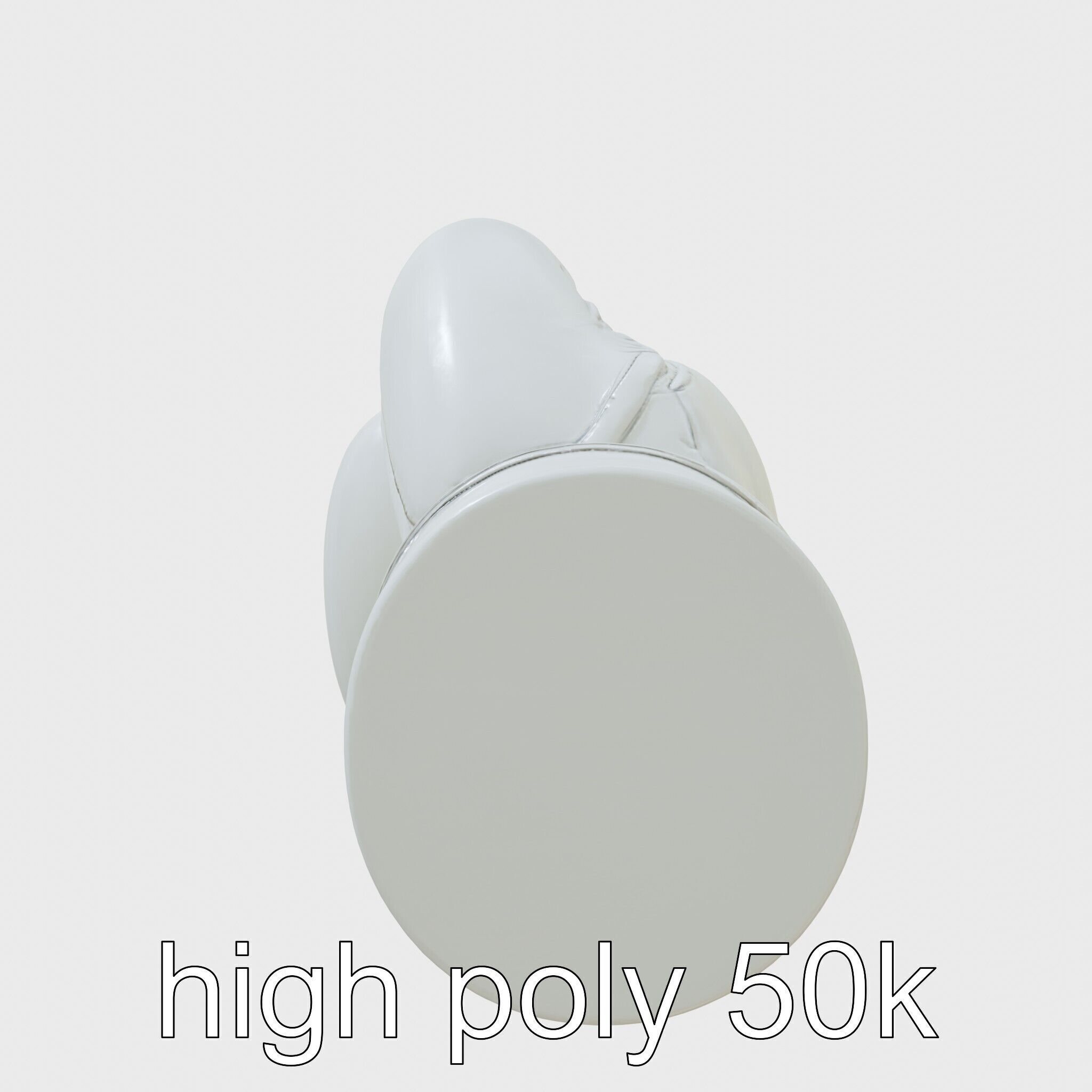 Boxing Glove with Soft Padding for Sparring Low-poly 3D model_26