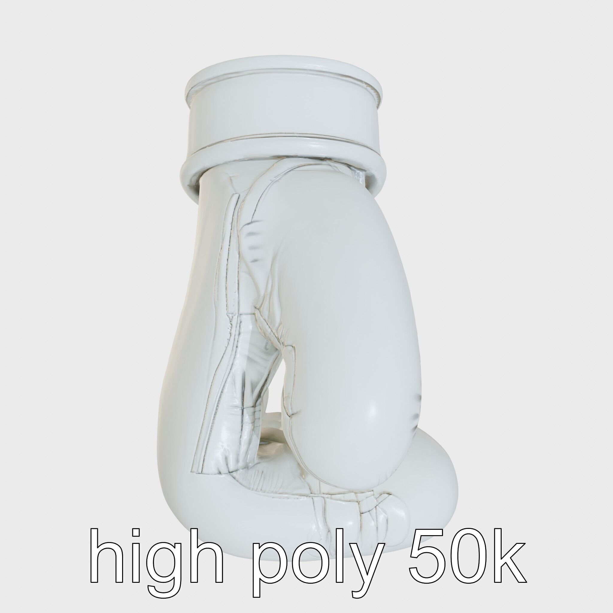 Boxing Glove with Soft Padding for Sparring Low-poly 3D model_8